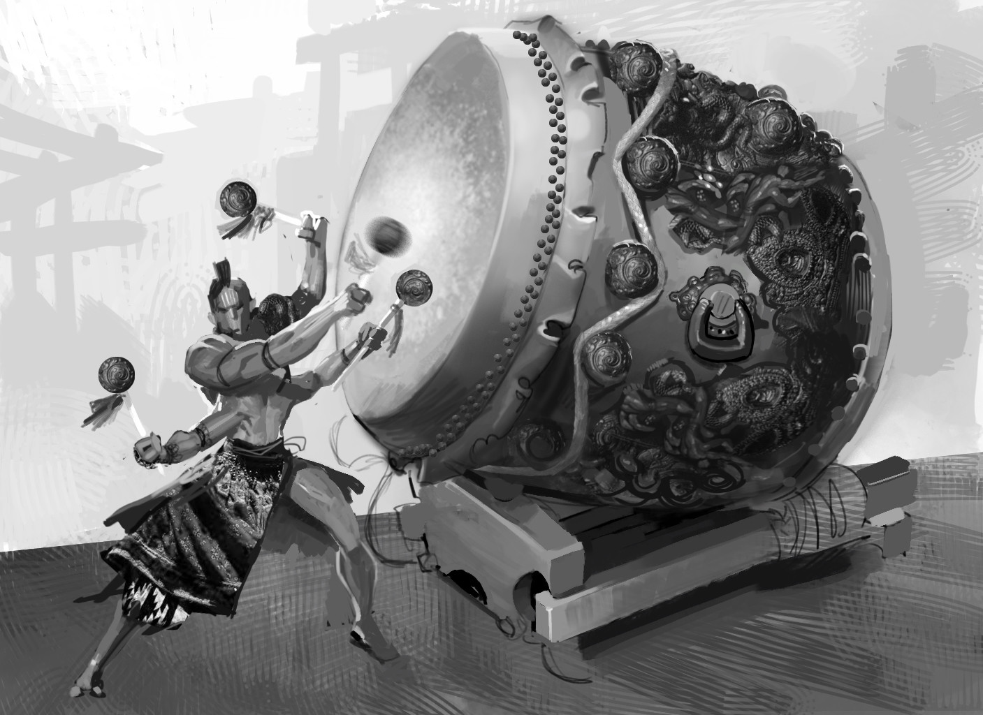 a drummer from inside goro's level