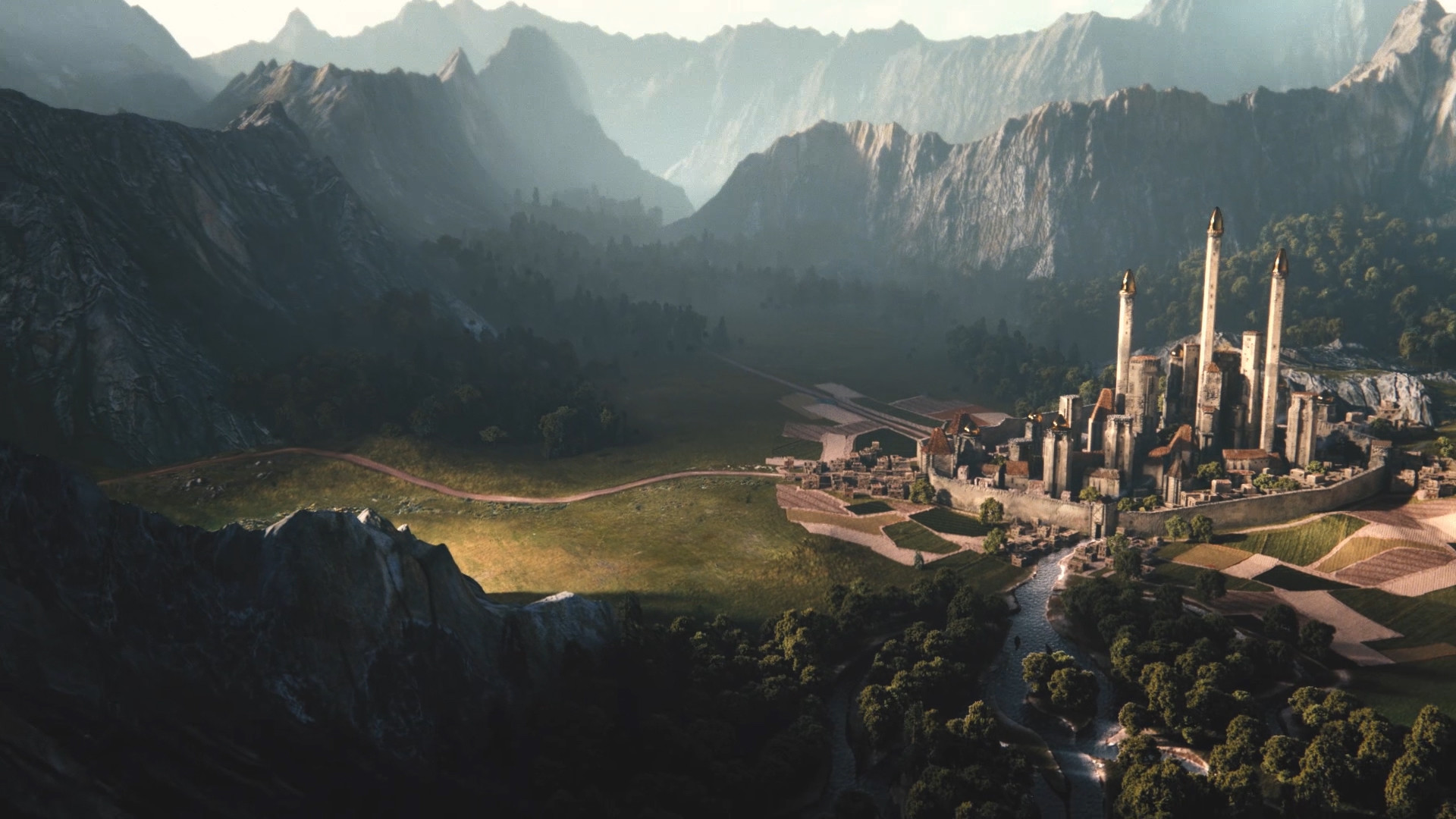 Mountain Valley Painting Drawing Art Ideas