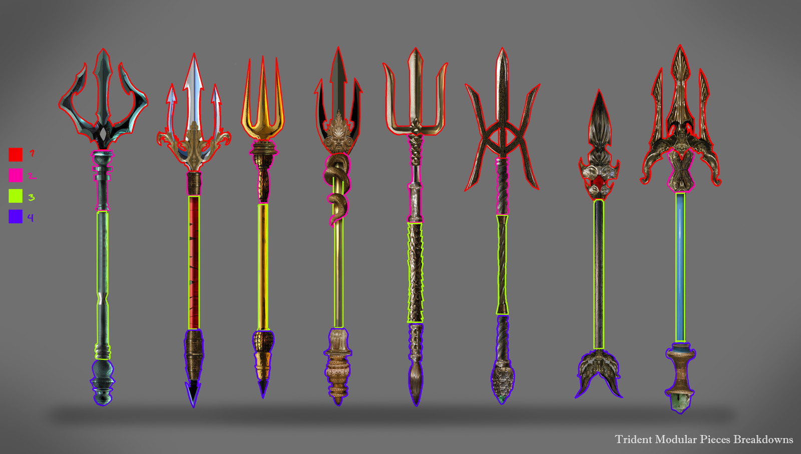 a breakdown of which pieces will be swappable