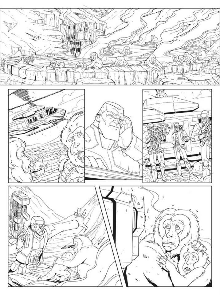 Transformers Prime - UK Comic Strip 25-26 page 1 inks - 2013
