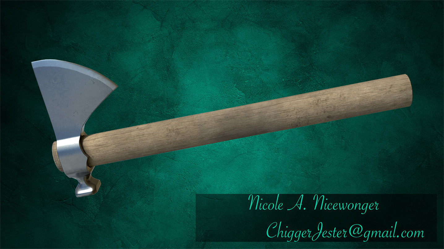 Final render of my model. I have added some dirtying and such to the wood and played with the metal settings as well.