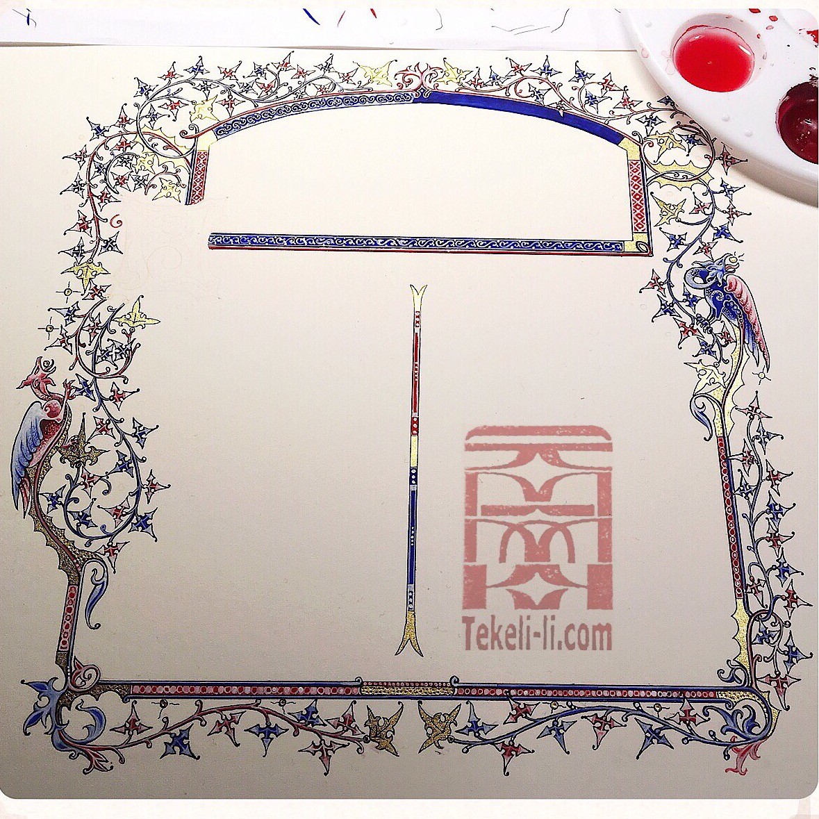 White wash done, I need to finish the frame and the illuminated letter