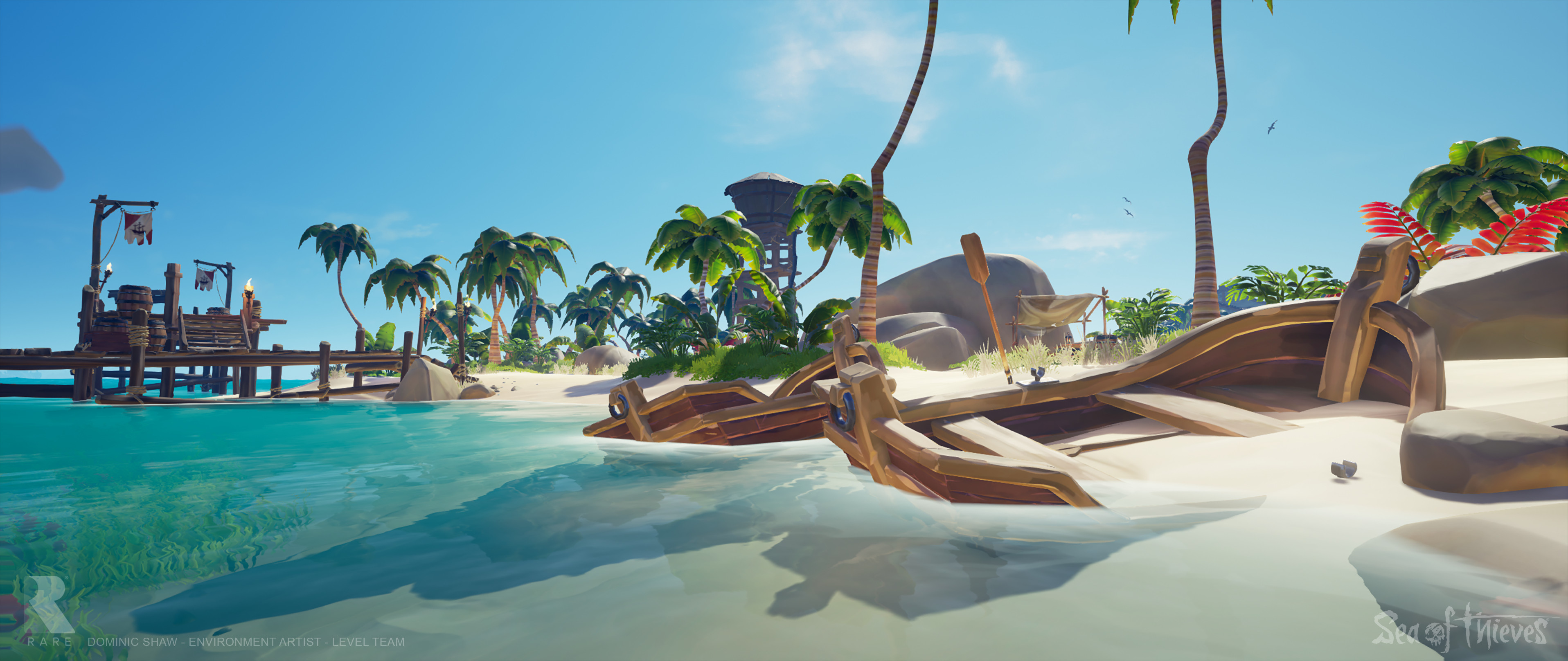 Sea Of Thieves Golden Sands Outpost Destroyed Dom Shaw - Sea of Thieves- Golden Sands Outpost