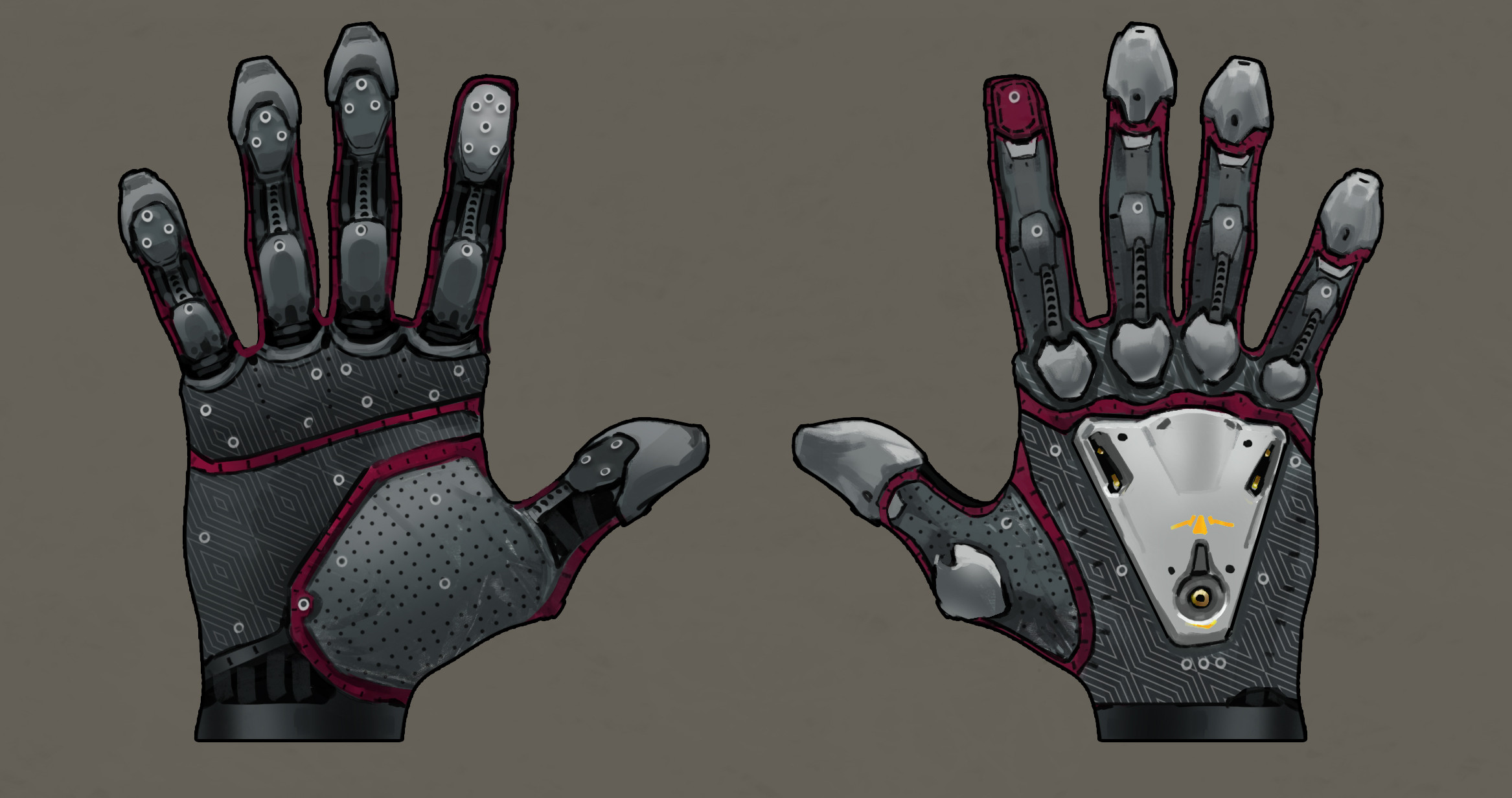 Techsuit Glove Orthographic Detail