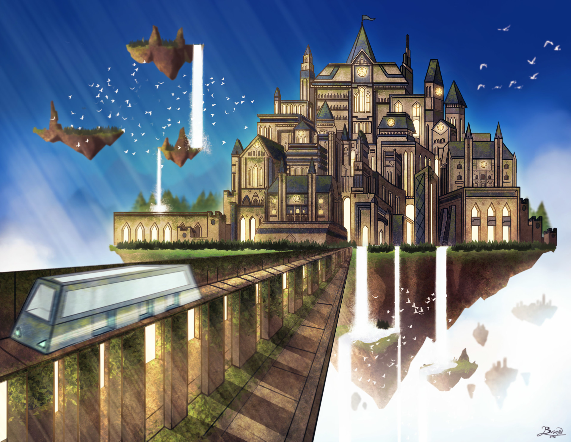 bruno tena castle in the sky concept