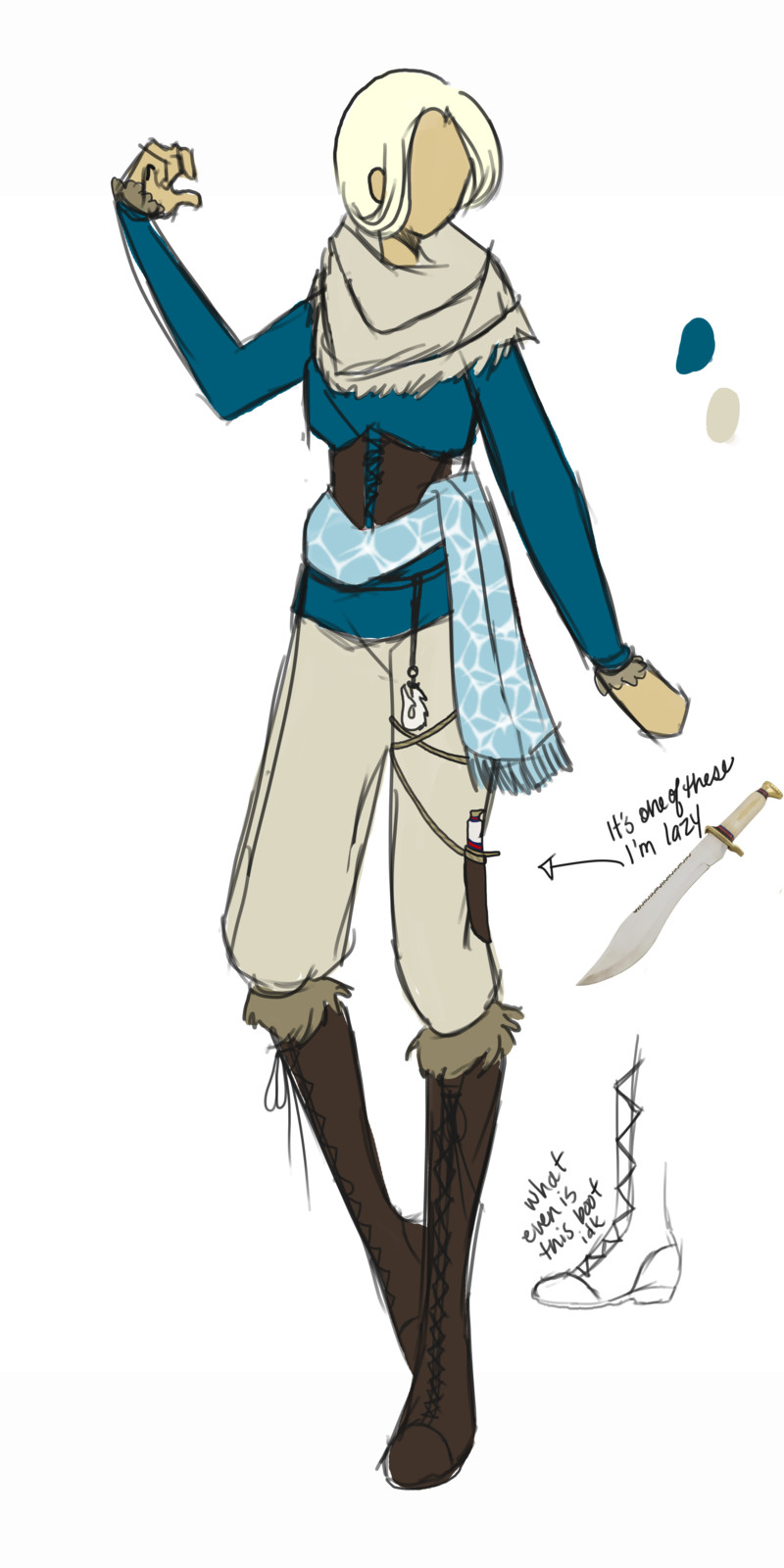 Sara Selman - Beyond Skyrim: Roscrea - Concept Art - Female Cult Clothes