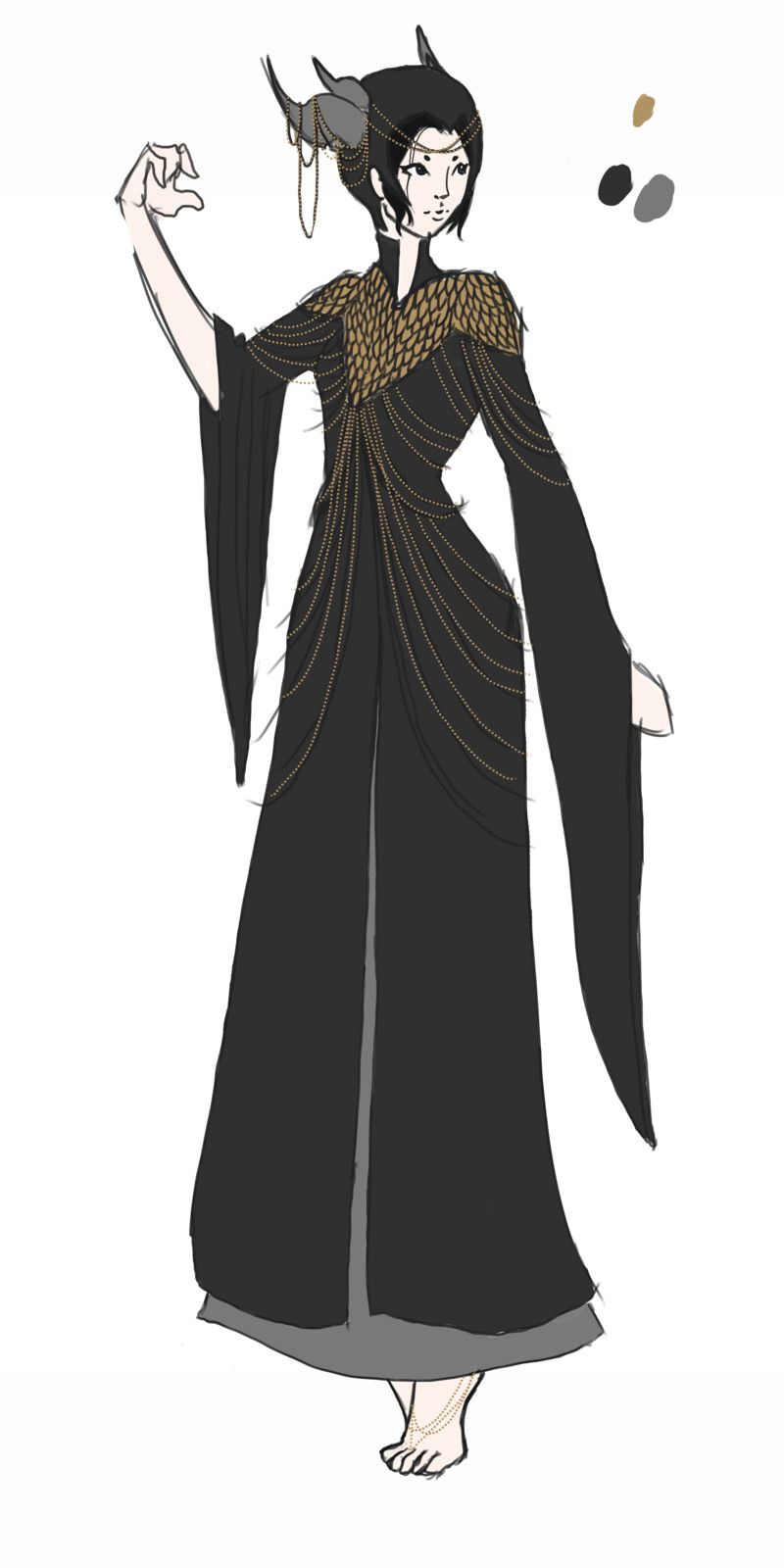 Sara Selman - Beyond Skyrim: Roscrea - Concept Art - Female Cult Clothes