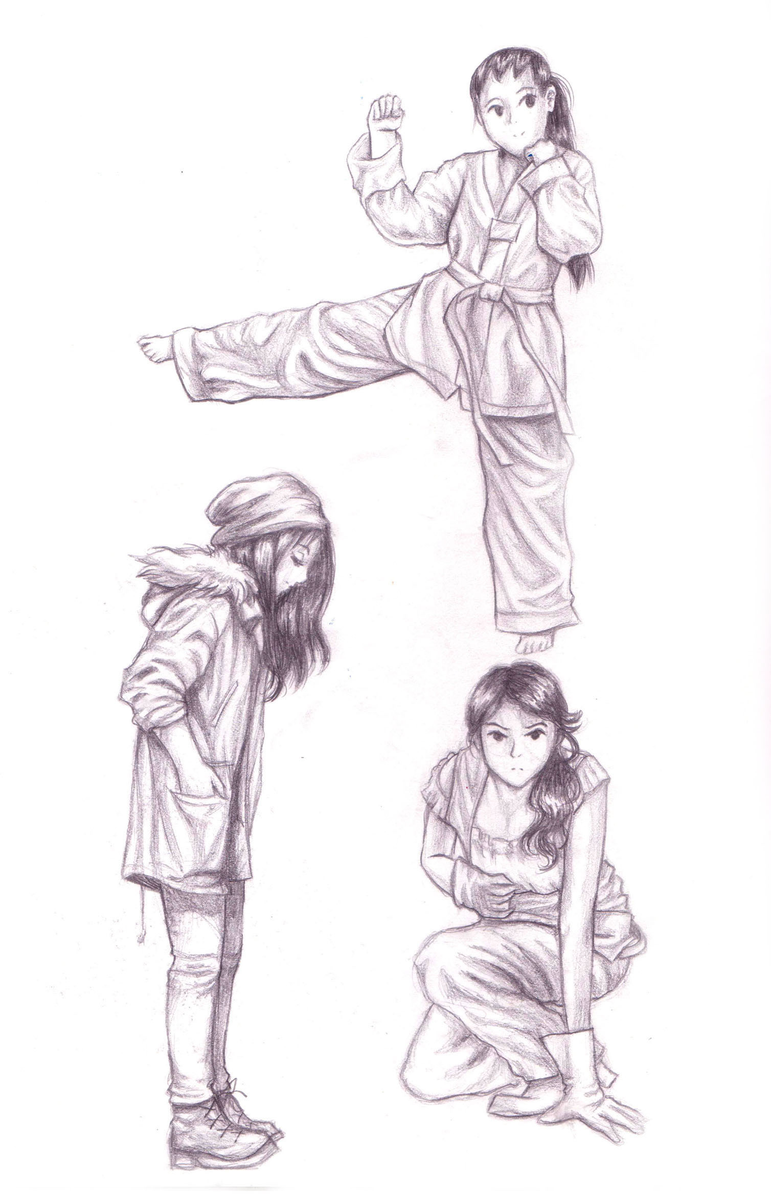Lin Zimin Human With Clothing Sketches