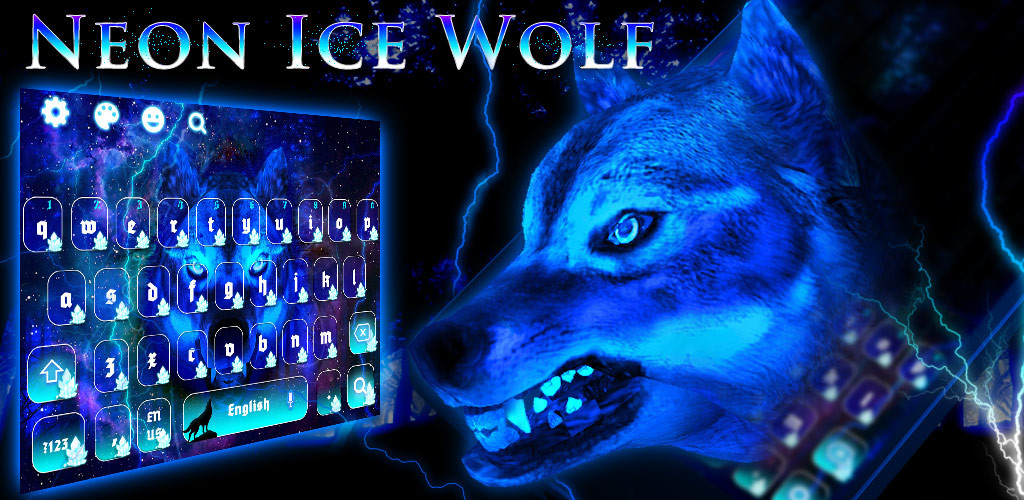 Sanket Gadhvi 3d Luminous Raw Wolf Keyboard Theme