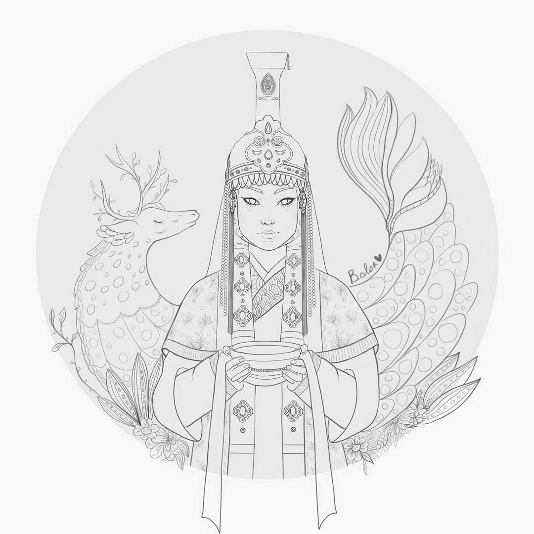 ArtStation - mandukhai queen - sketch