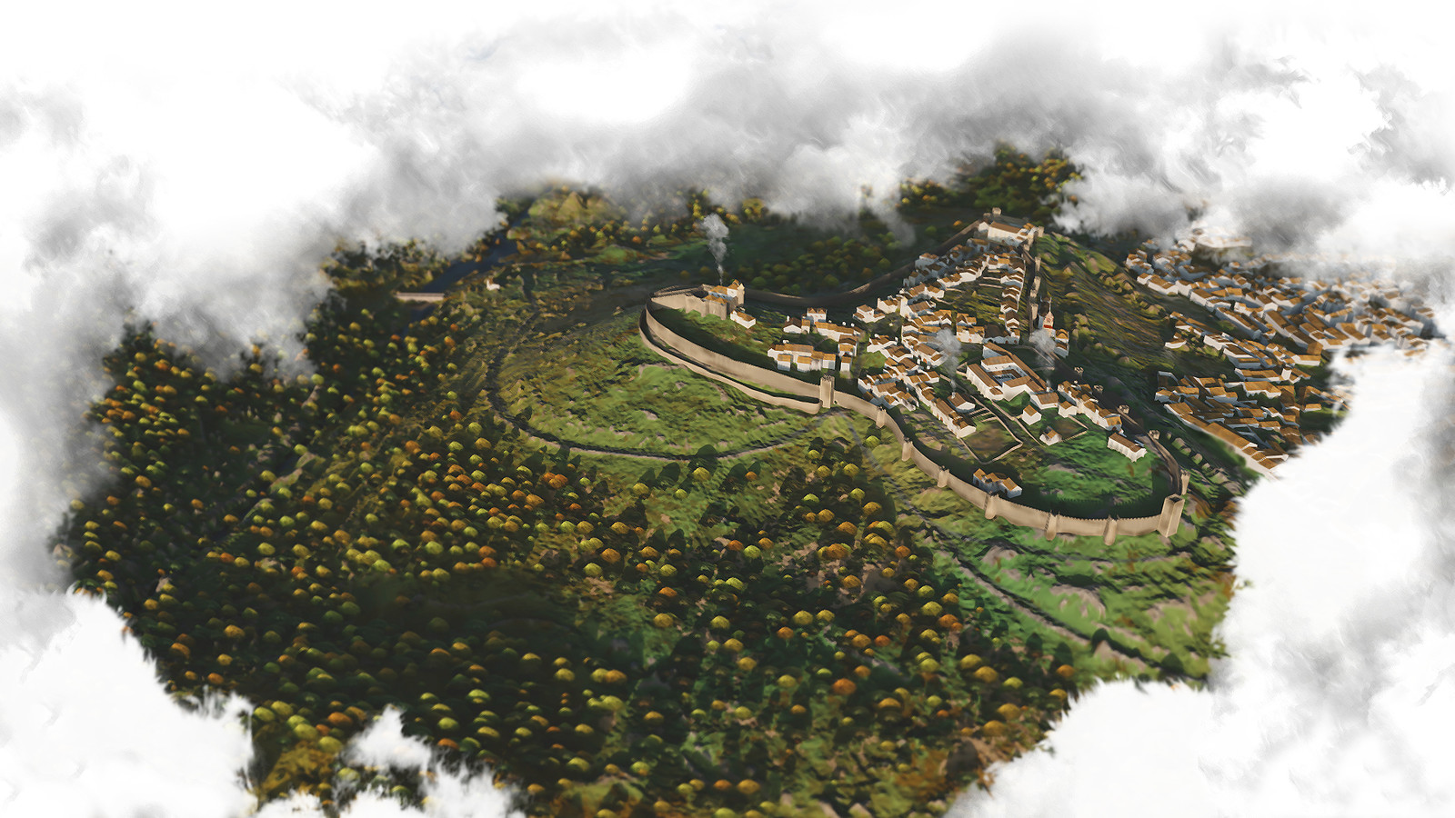 A reconstrução virtual do Castelo de Montemor-o-Novo em 1534.