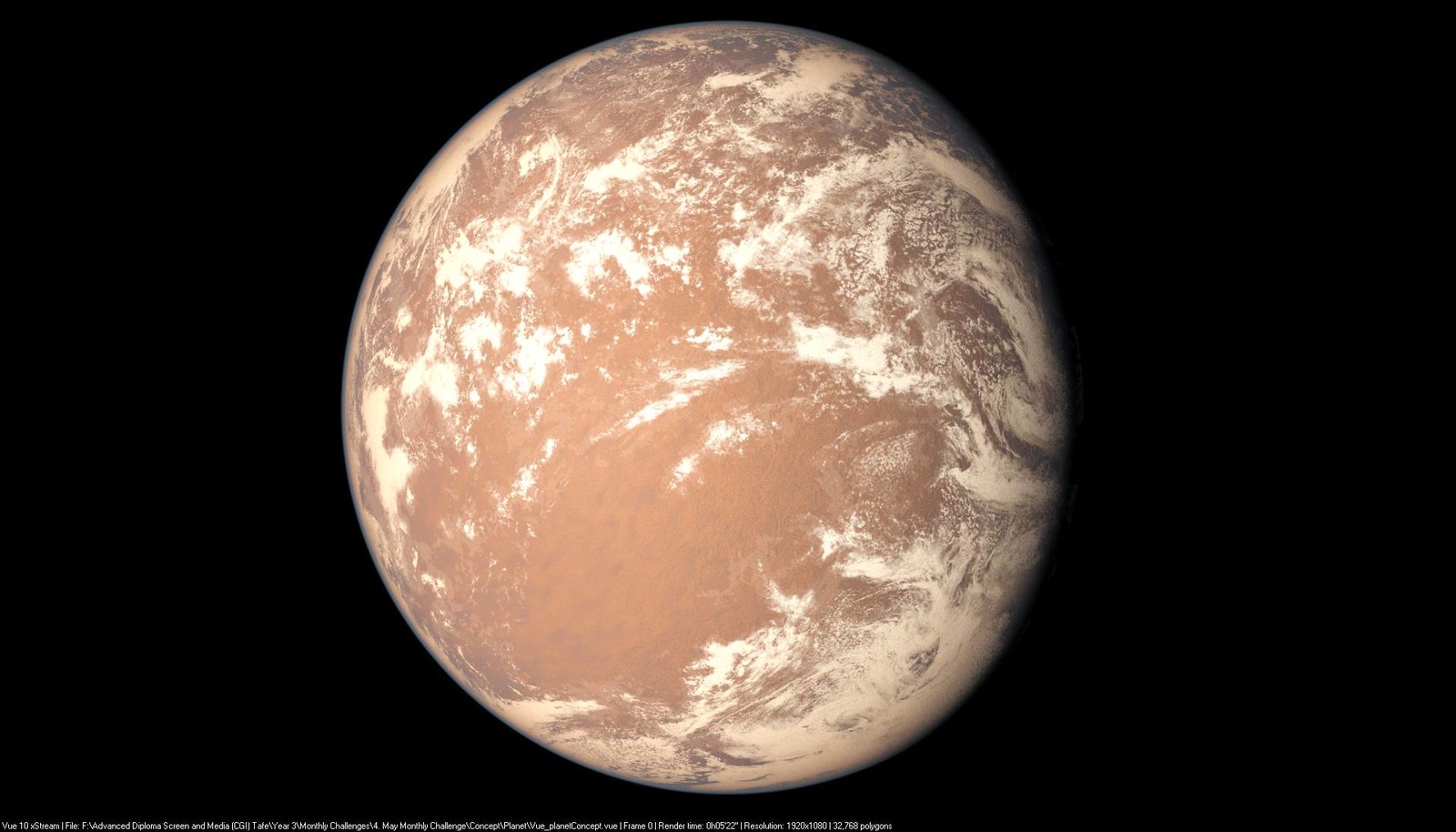 Planet concept using Vue software.
