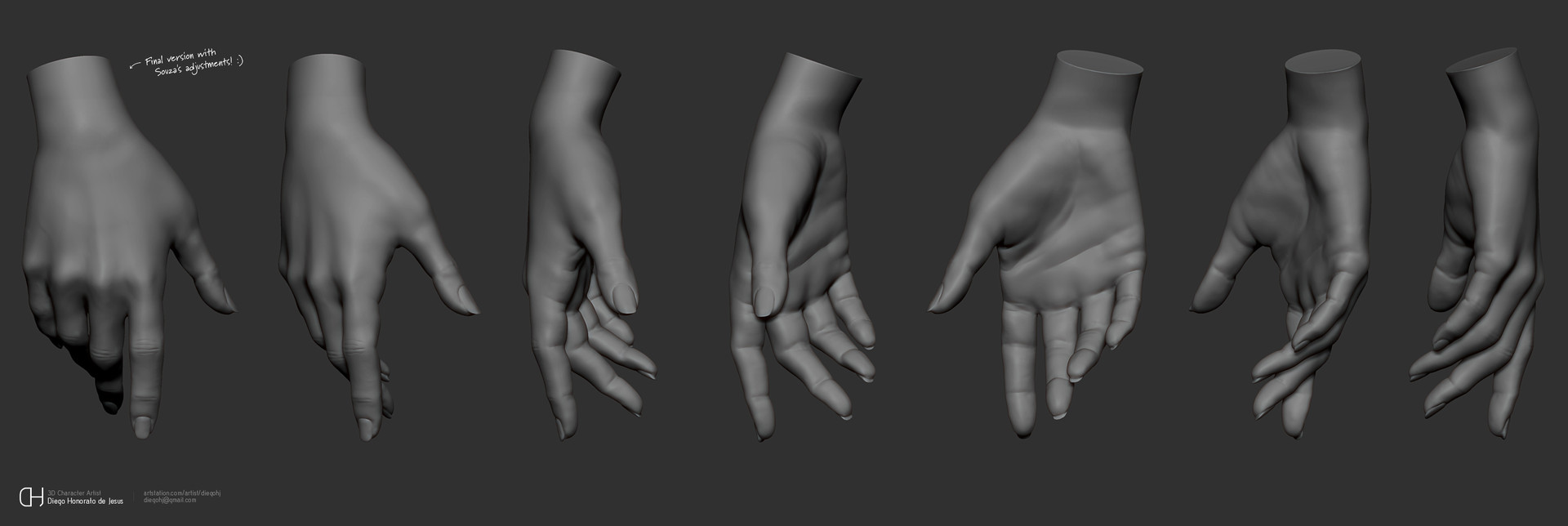 Artstation Anatomy Studies Diego Honorato