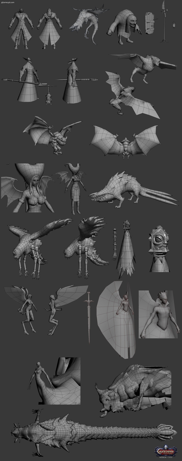 Some low meshes of characters I did