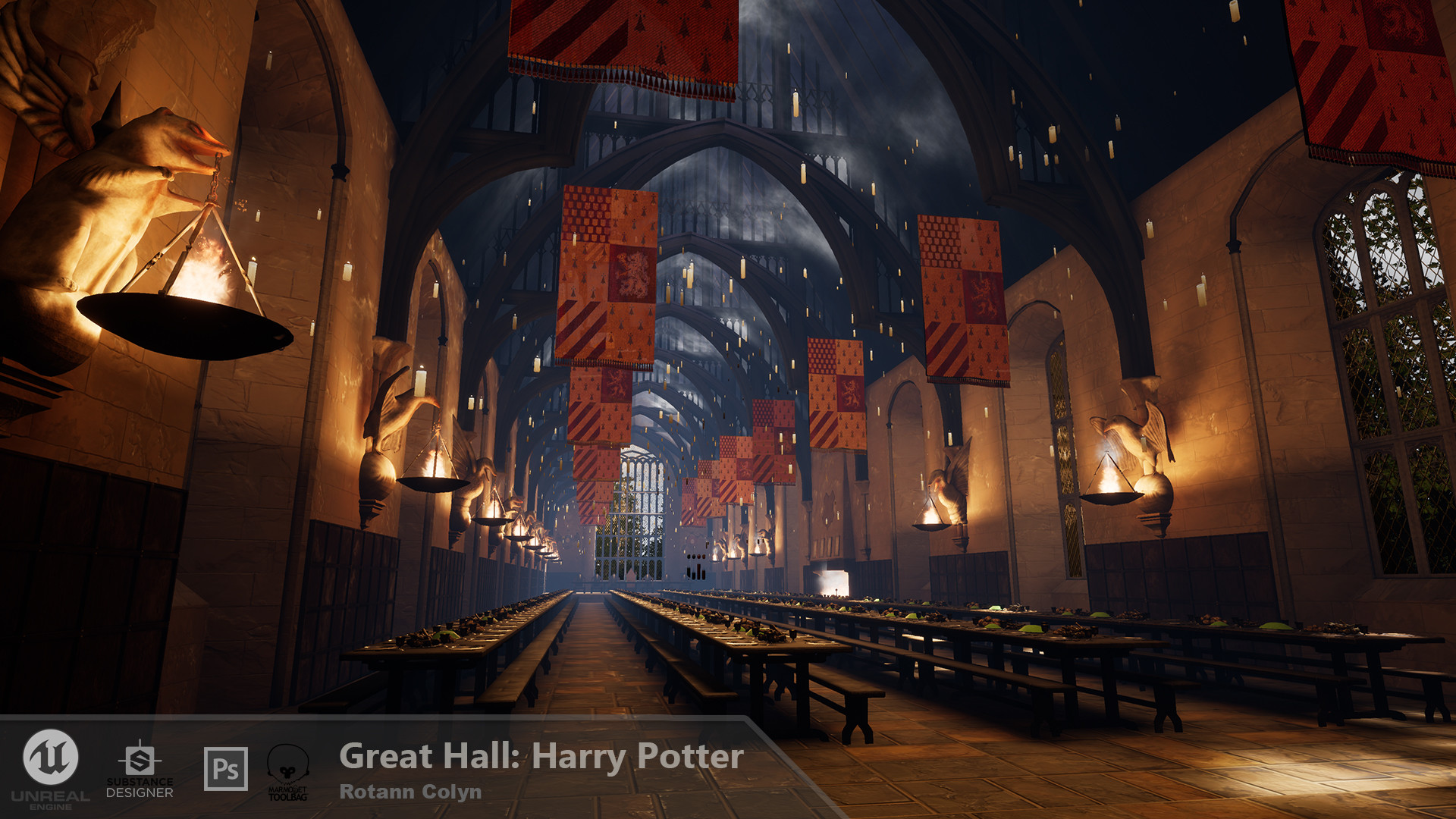 Artstation Harry Potter Great Hall Rotann Colyn