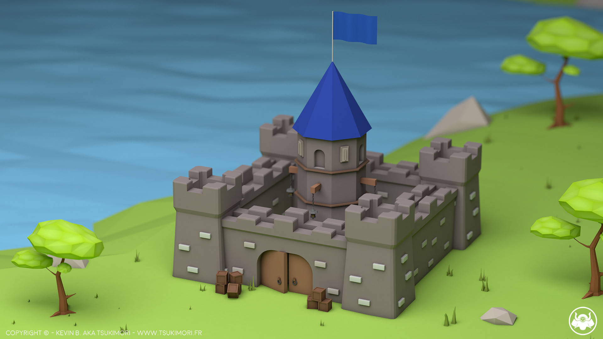 Хогвартс Low Poly