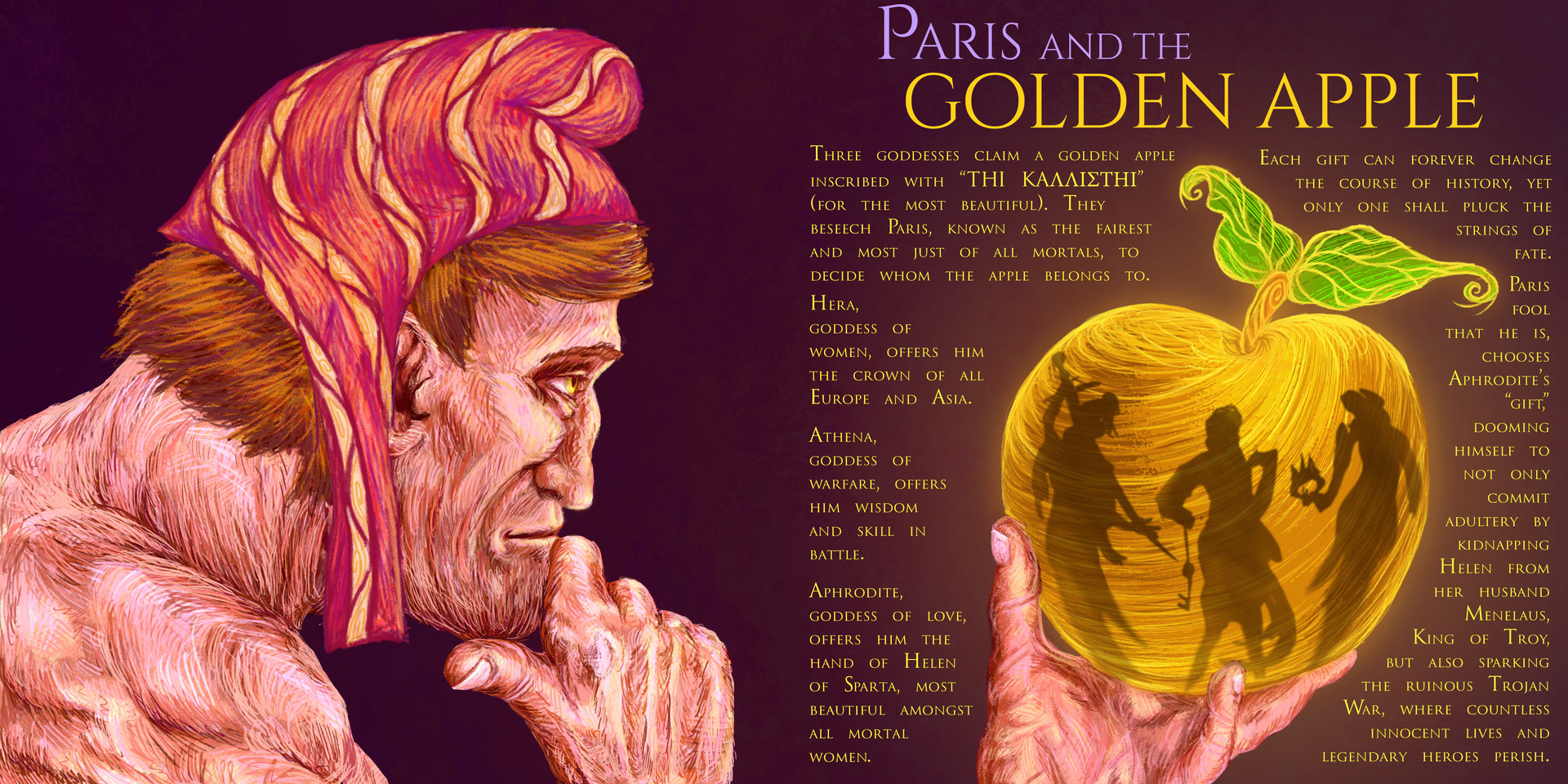 Leonardo Lupidi Paris And The Golden Apple Book Illustration