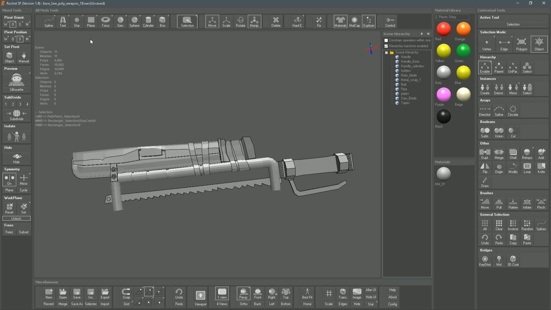 Michael Bitsakis Post Apocalyptic Weapon 3d Coat To Substance Painter 2