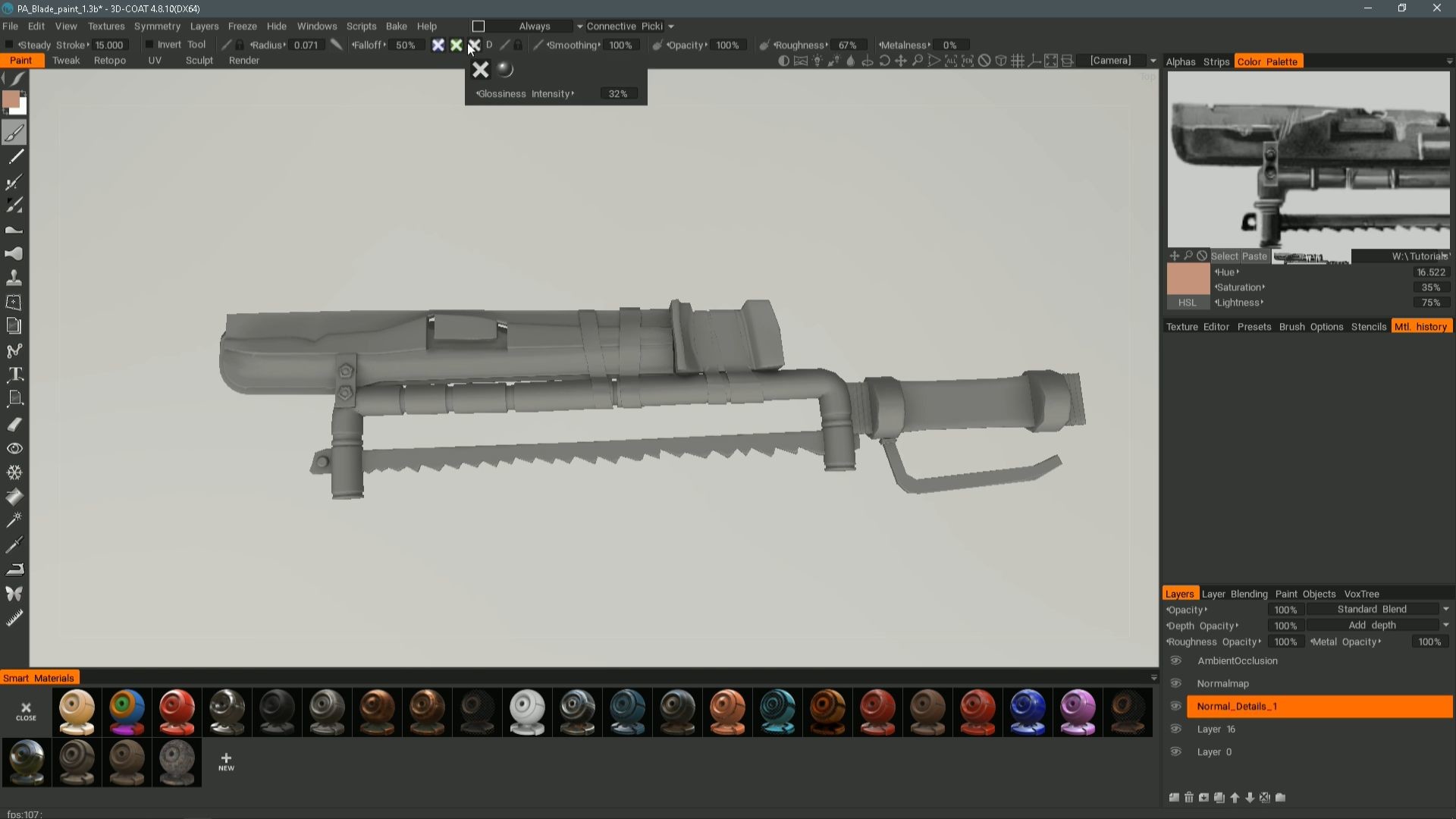 Michael Bitsakis Post Apocalyptic Weapon 3d Coat To Substance Painter 2