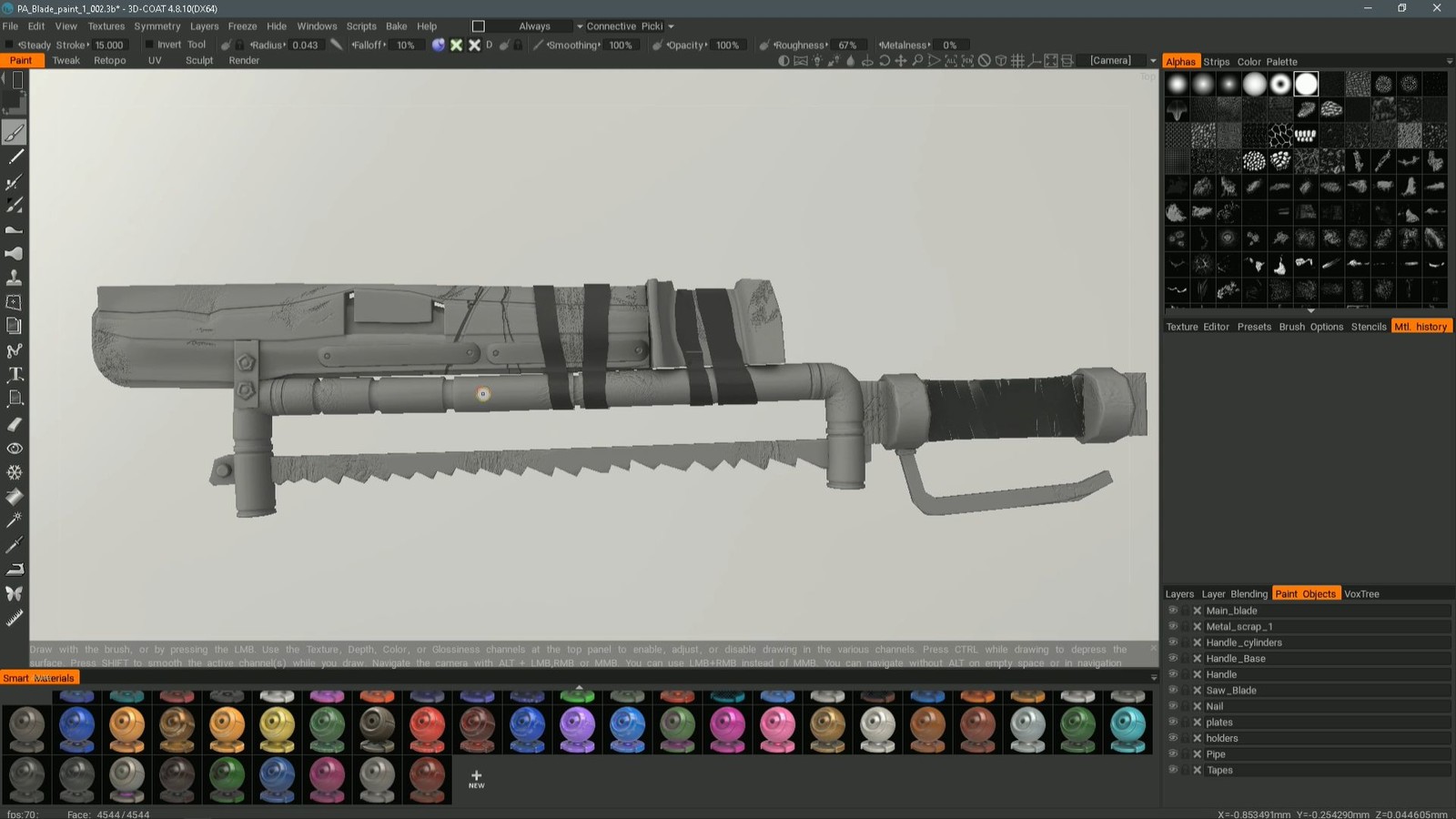 Substance painter кисть не рисует