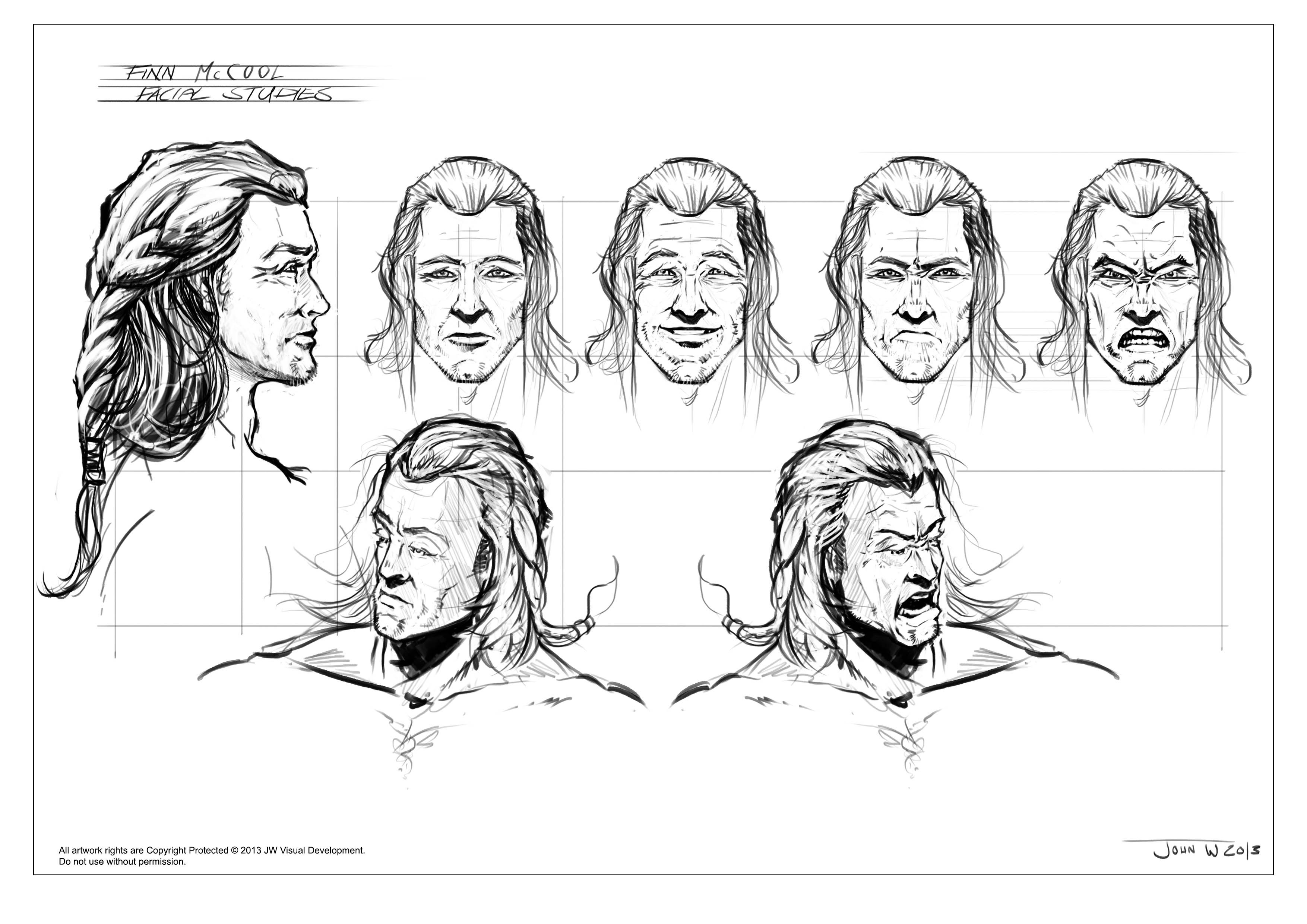 Finn McCool Facial studies