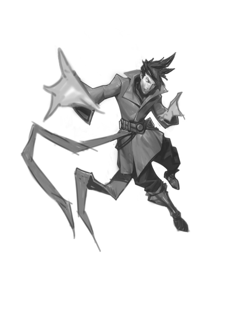 Experimenting with shape stylization and posing