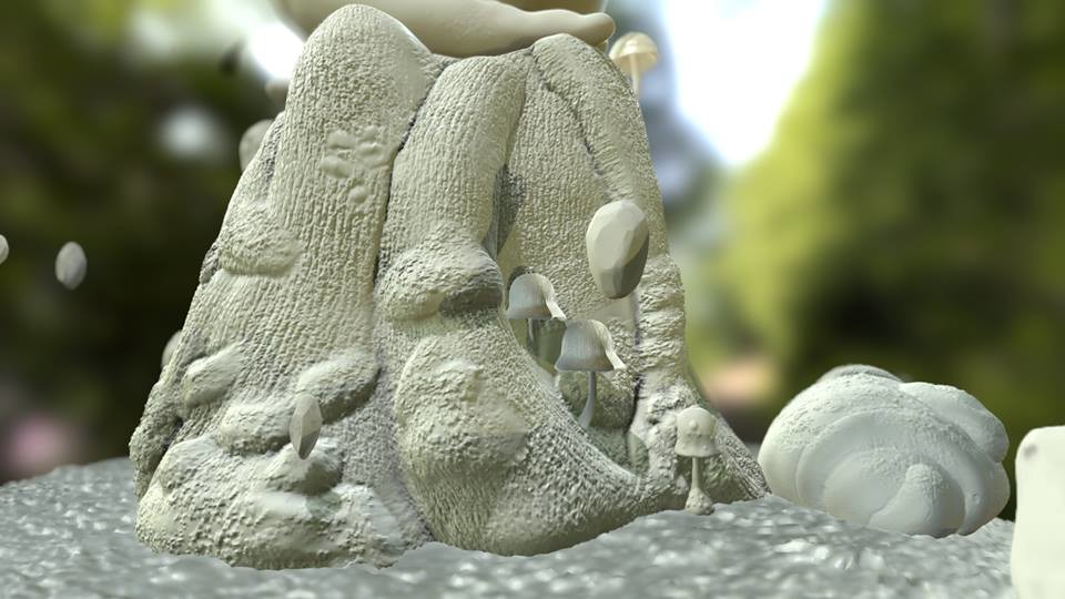 Clay Render_Tree Bark
