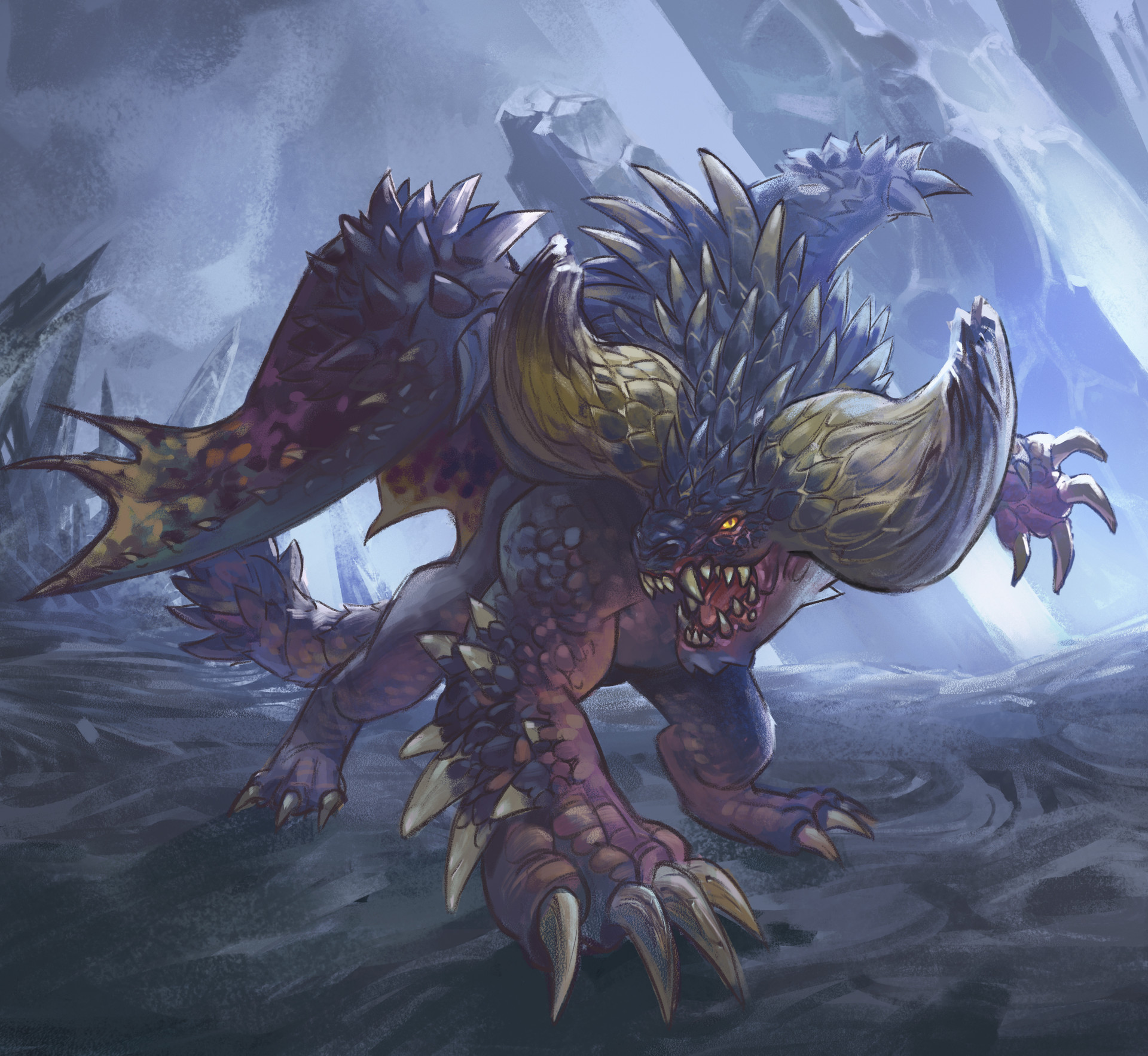 ArtStation - monster hunter world fanart series1. old dragon