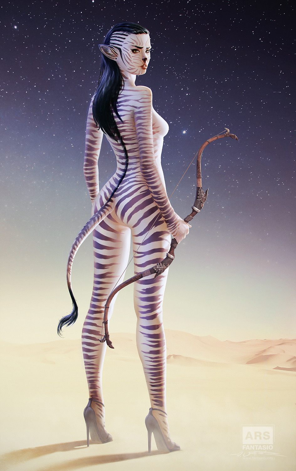 Cebra Girl: Hunter or Prey? (Pinup Art)