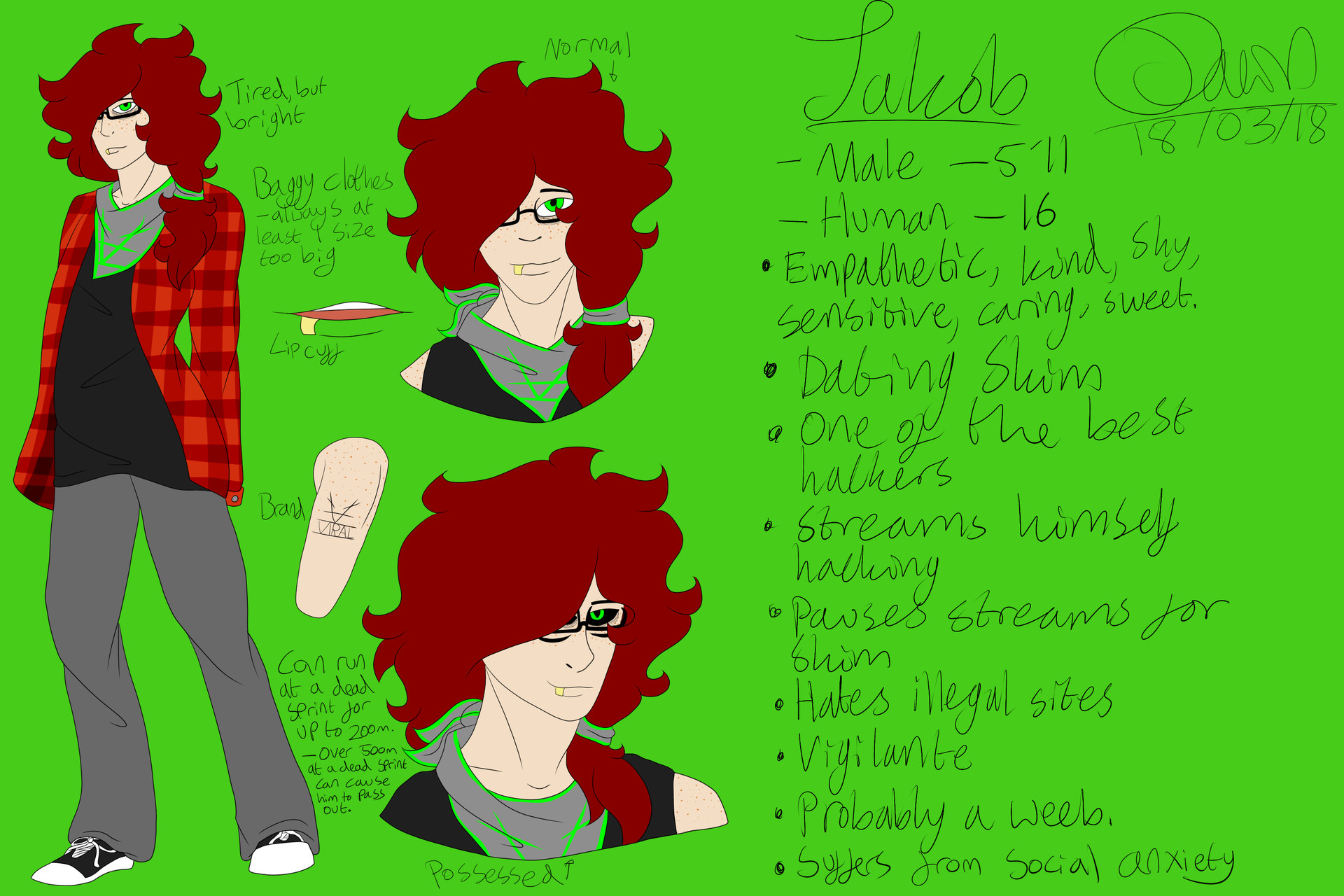 ArtStation , Jakob Reference Sheets, Dawn Rushim