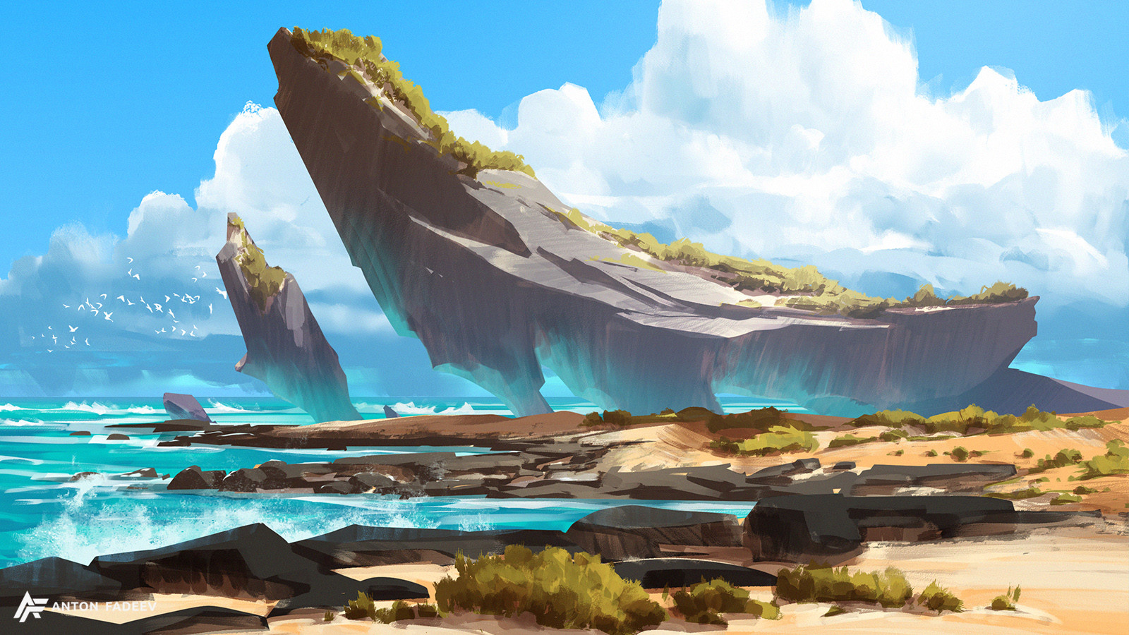 Artstation Sea Landscapes Anton Fadeev