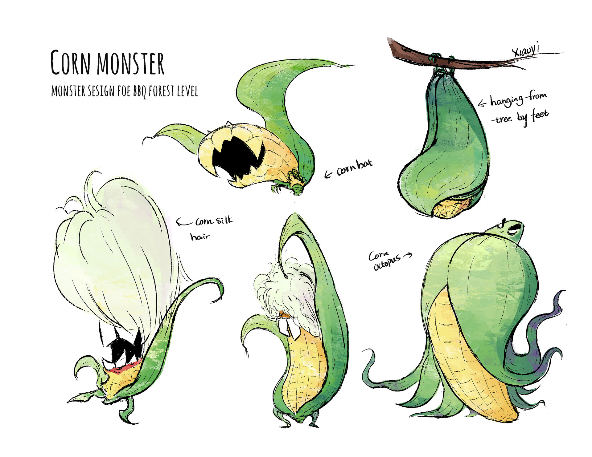 Artstation Food Defender Food Monsters Design Xiaoyi Geng