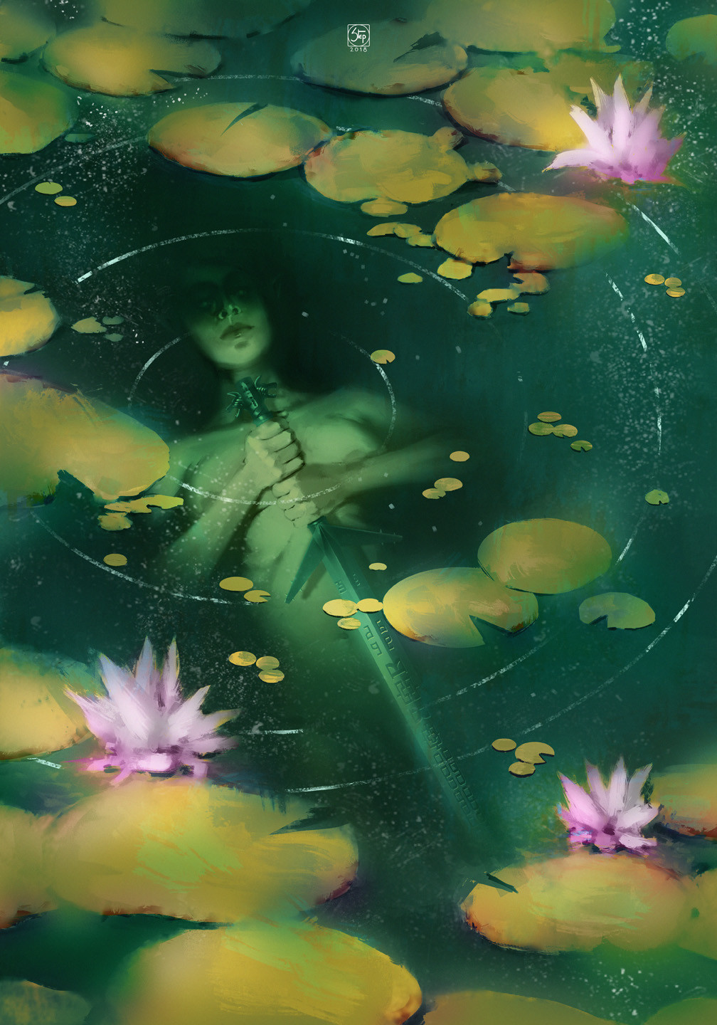 Artstation Lady Of The Lake Gwent Art Contest Stephen Cornu