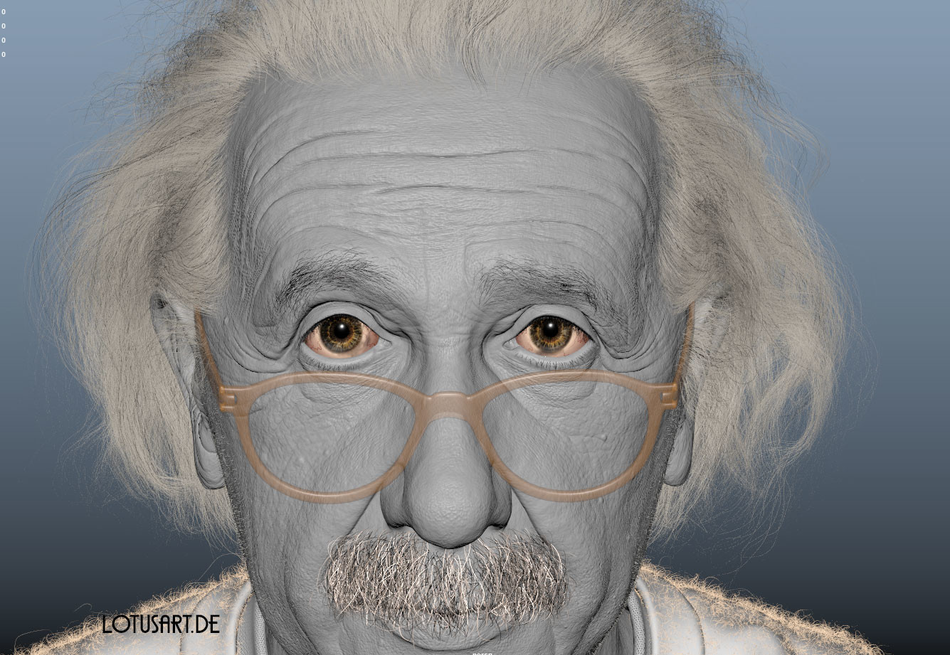 Artstation Albert Einstein 3d Portrait For A Hologram Alexander
