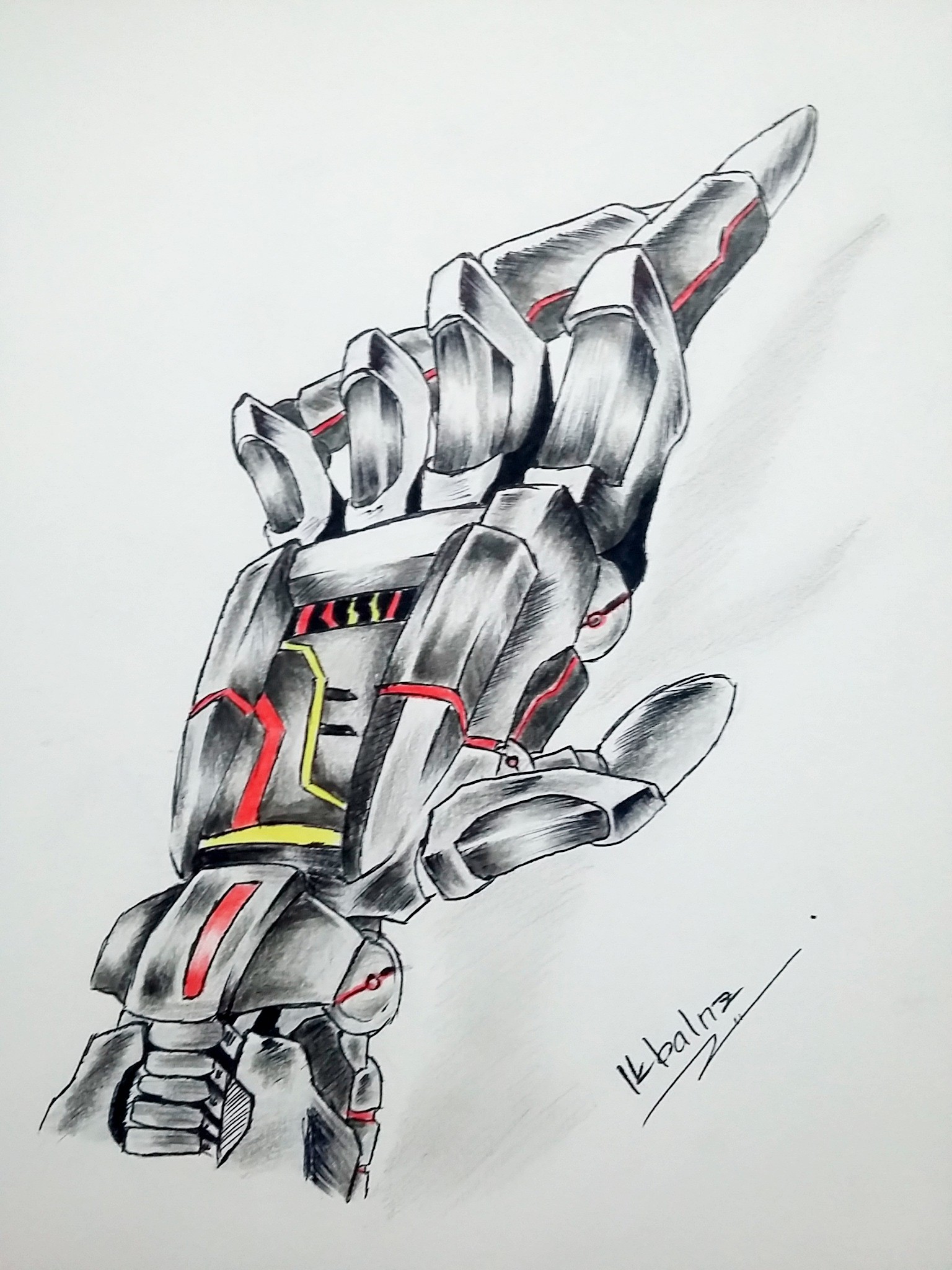 Sketch Robot Hand Drawing - myscrappylittlelife