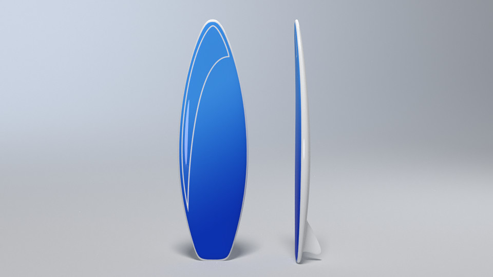 Prop - Surfboard rendered in color