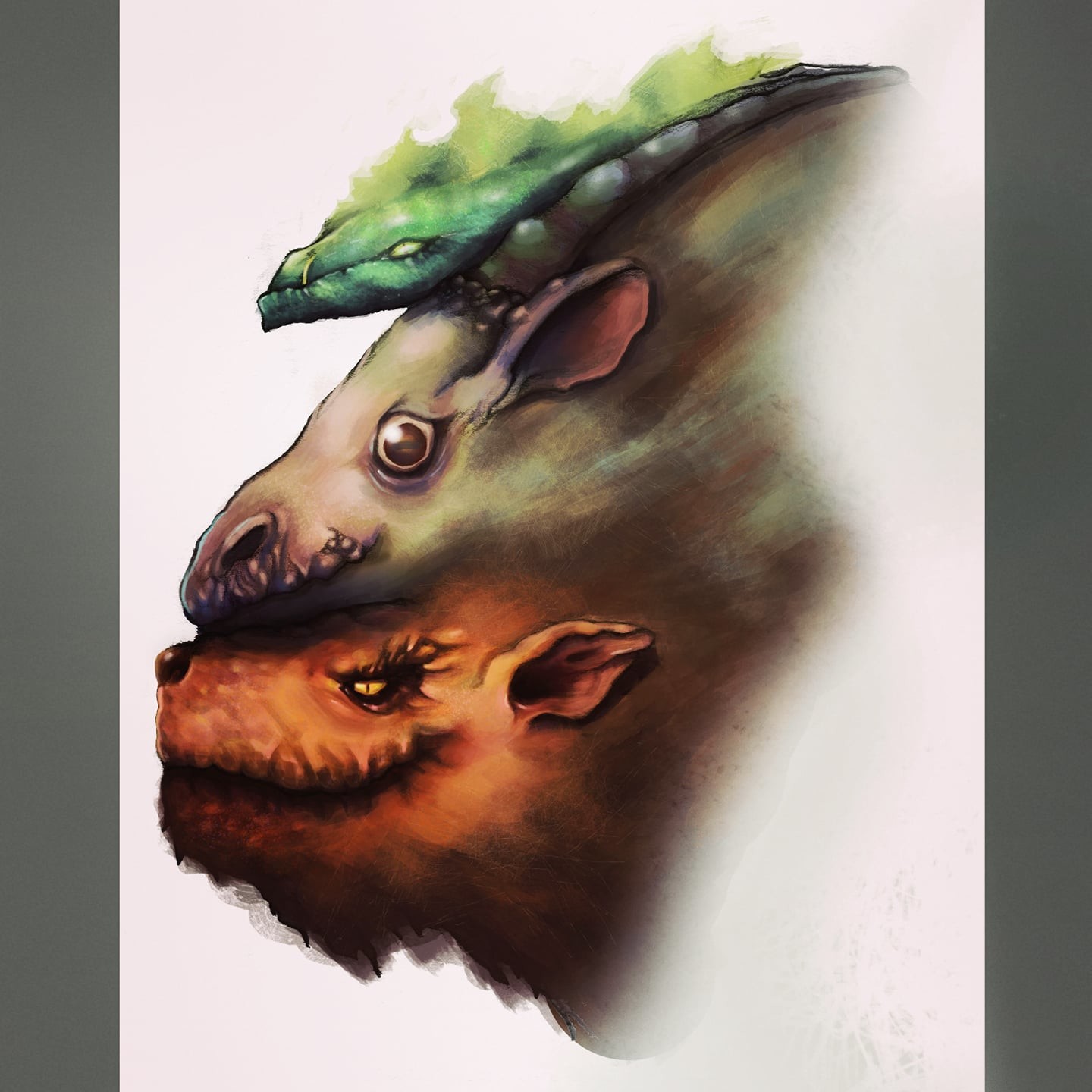 Artstation Pencil Paint Over Chimera Drew Ladds
