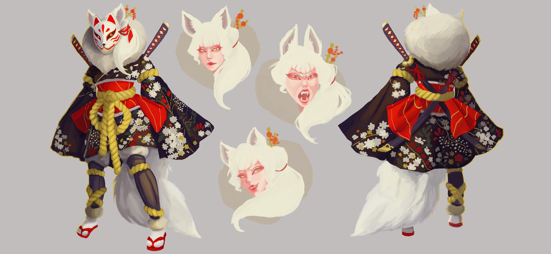 Artstation Kitsune Kunoichi Expressions Valeria Ivanova The vi skin is a legendary fortnite outfit from the drift tracker set. artstation kitsune kunoichi