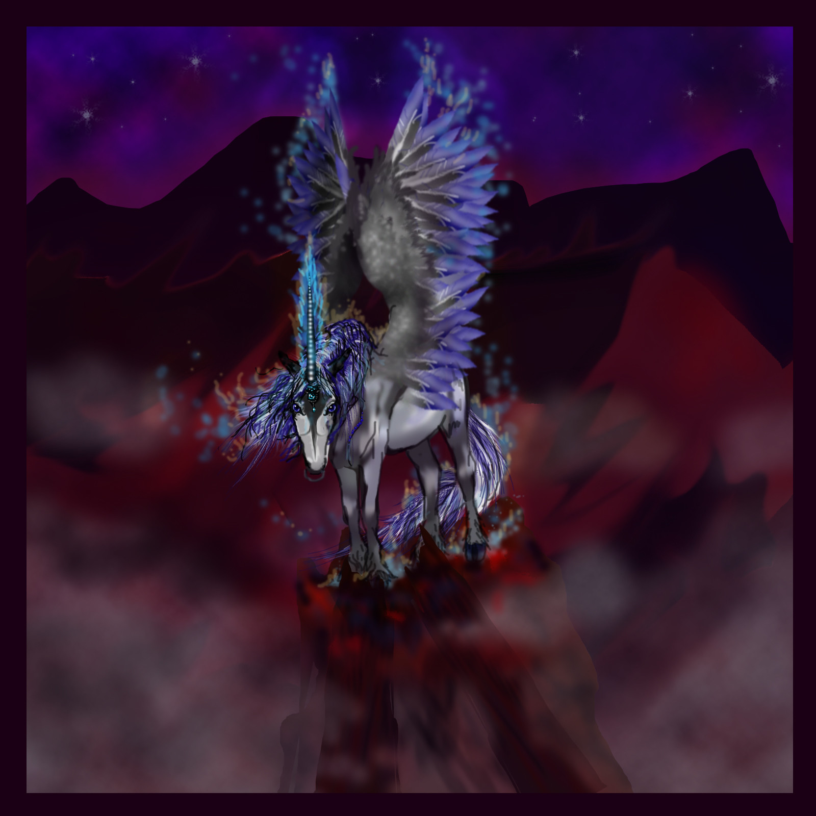 Stephanie Small - White Unicorn Wings Pegacorn Pegasus Alicorn