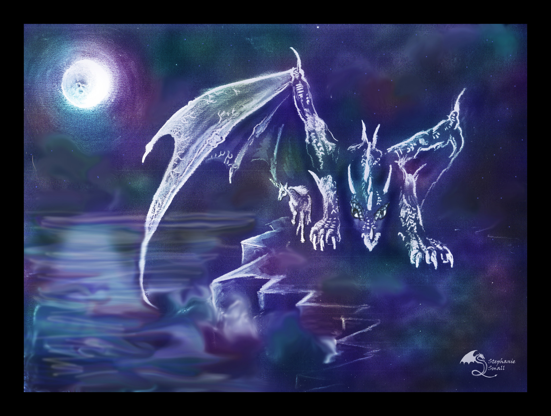 Stephanie Small White Unicorn Wings Pegacorn Pegasus Alicorn Dragon