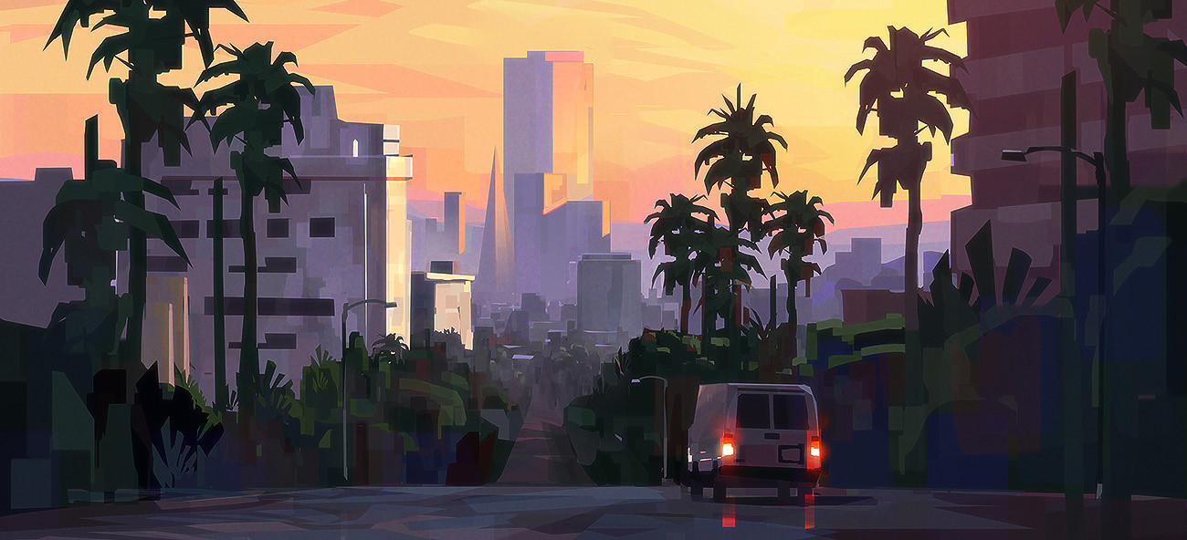 Artstation City Sunset Painting Process Jordan Grimmer