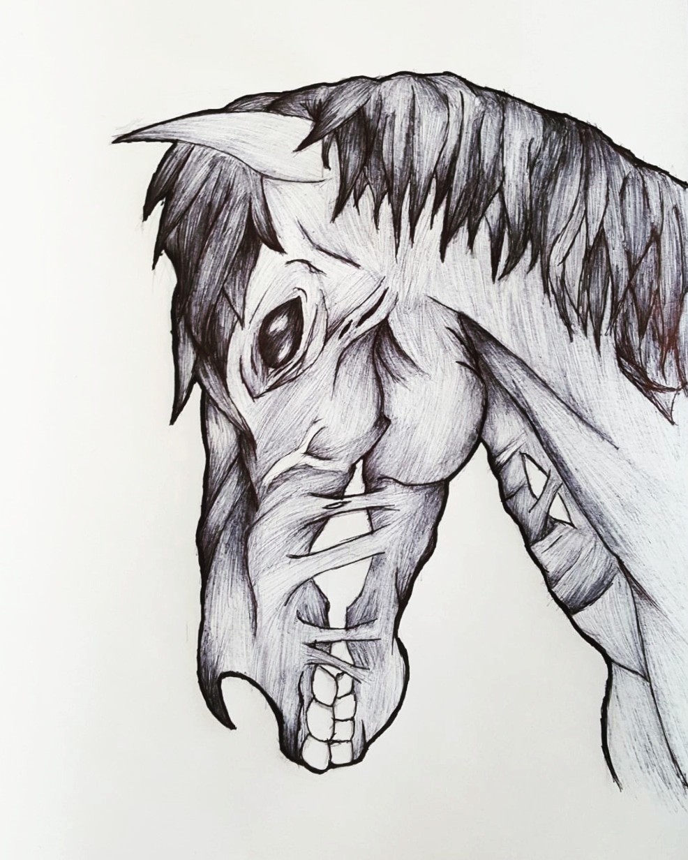 ArtStation zombie horse