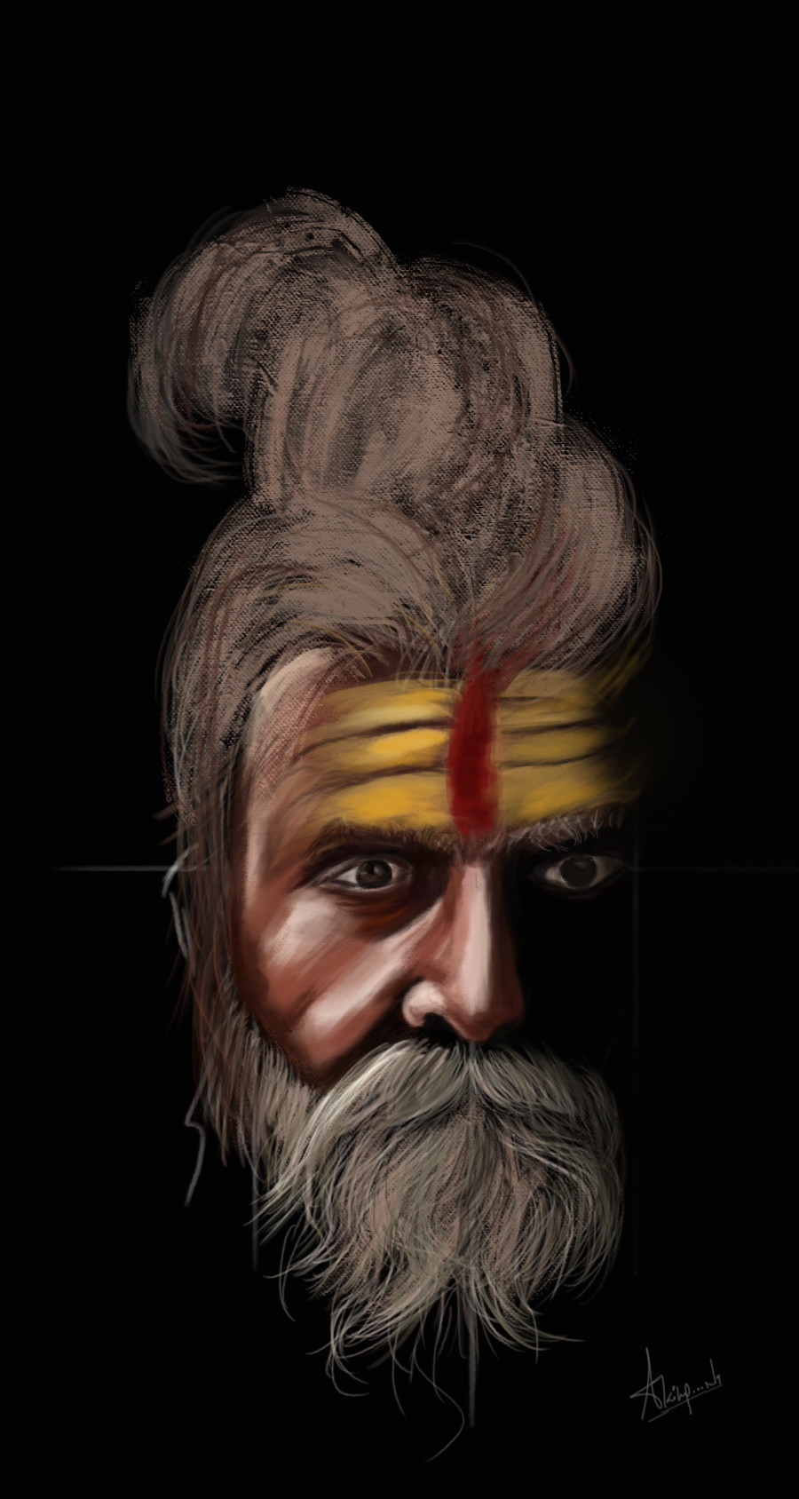 Artstation Aghori Baba Digital Art Saidulu Nalamada