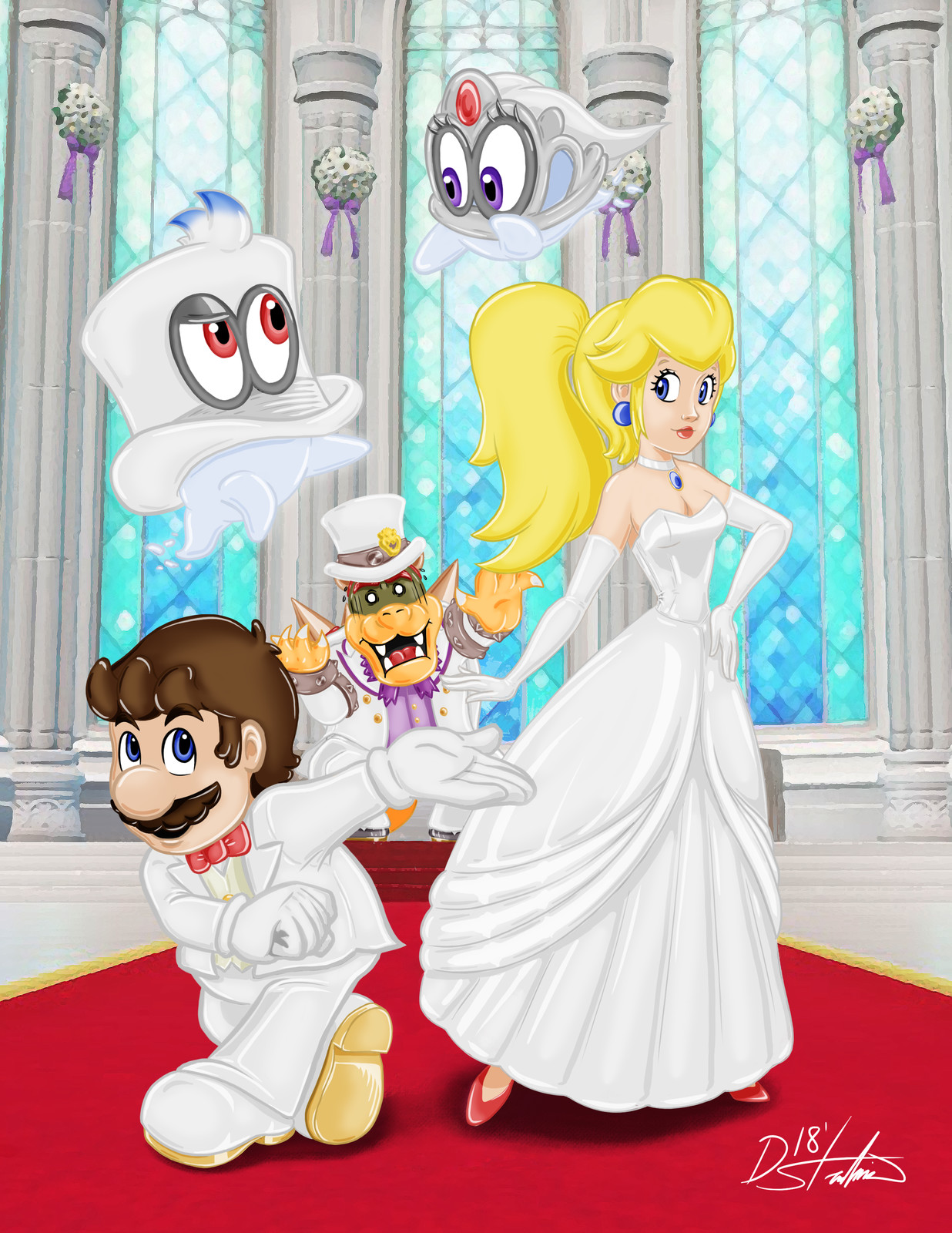download wedding peach mario