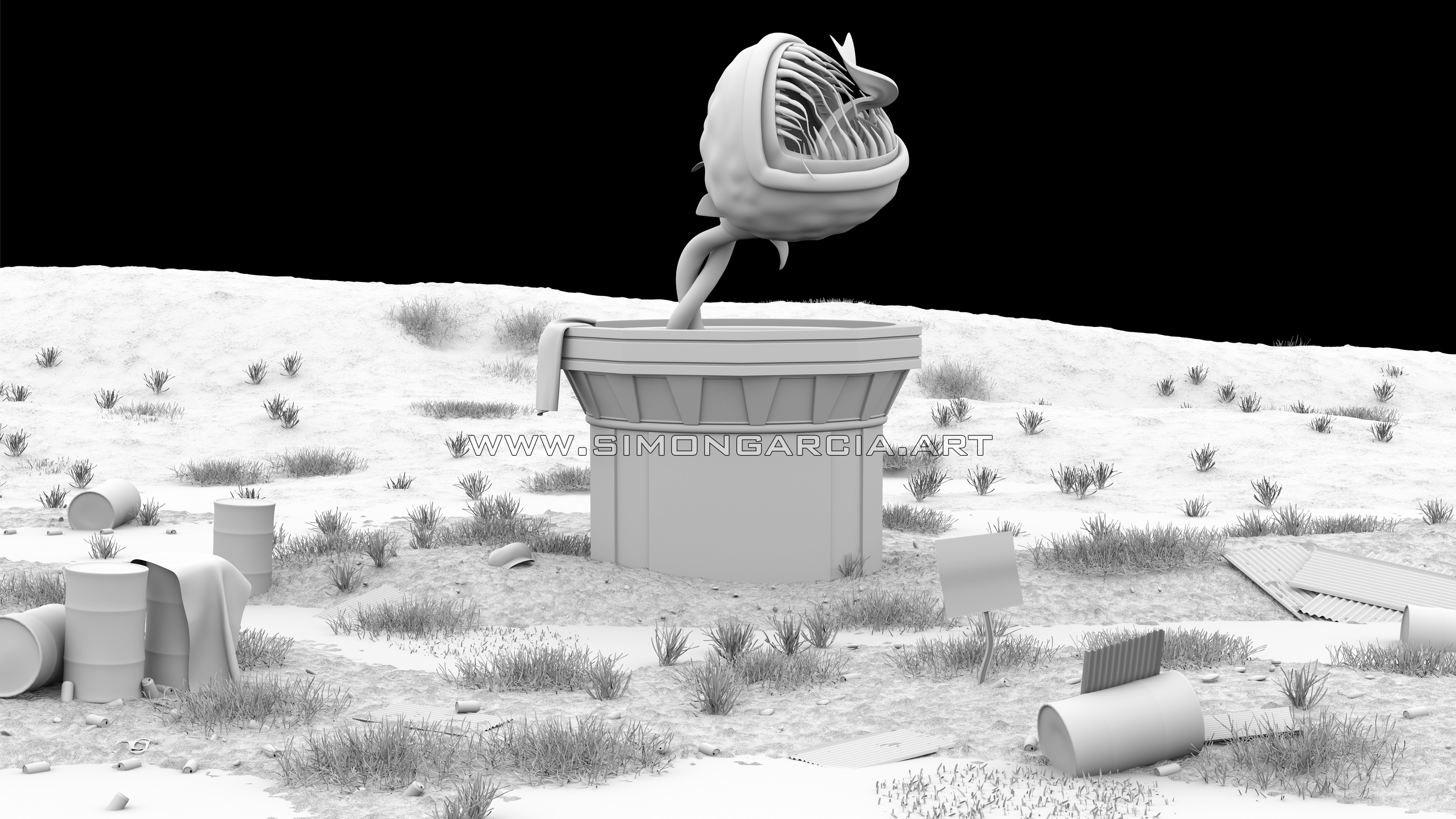 Ambient Occlusion Pass for the whole scene.