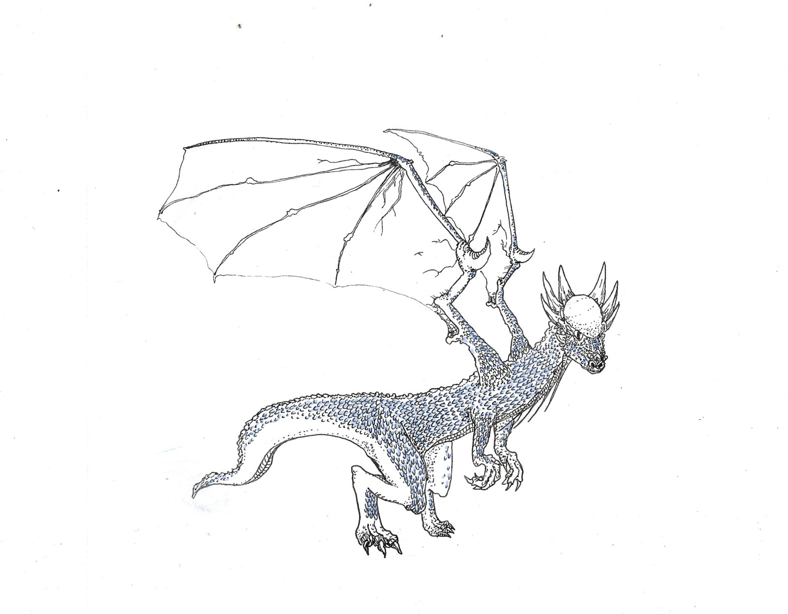an imaginary winged stygimoloch