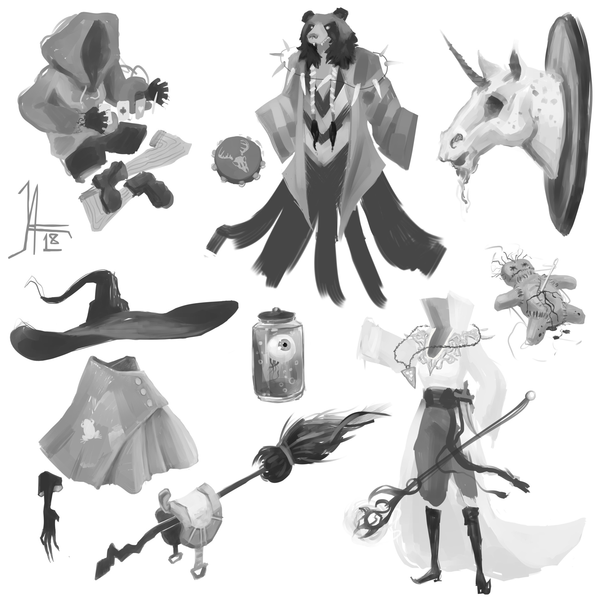 ArtStation - Witch & magician outfits concepts