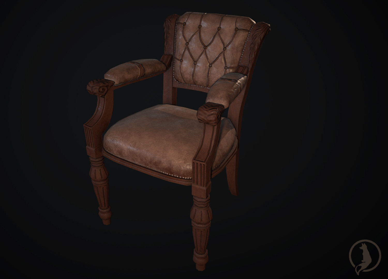 Victorian-era Inspired Leather Chair