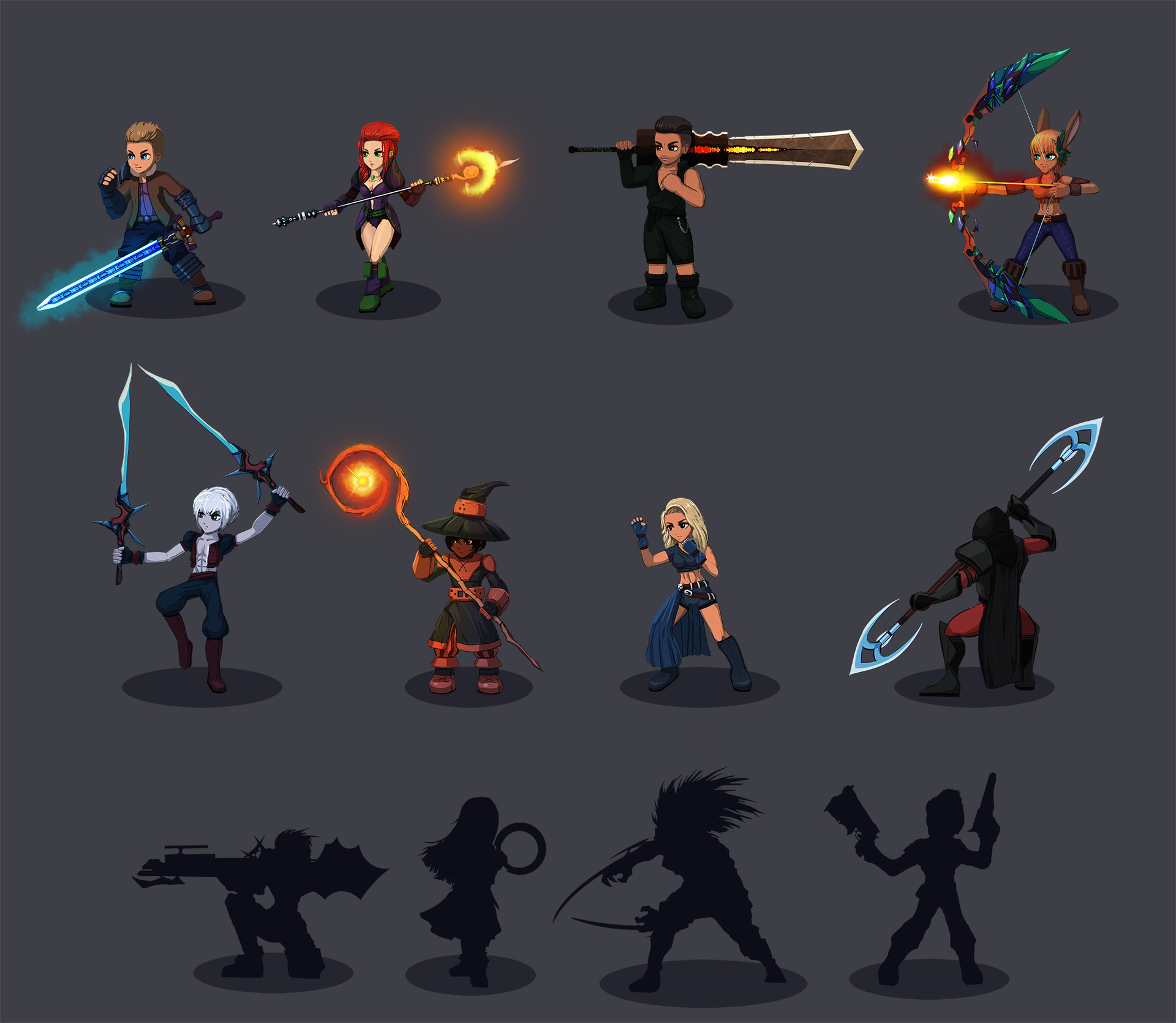 V C Characters For 2d Turn Based Rpg Game