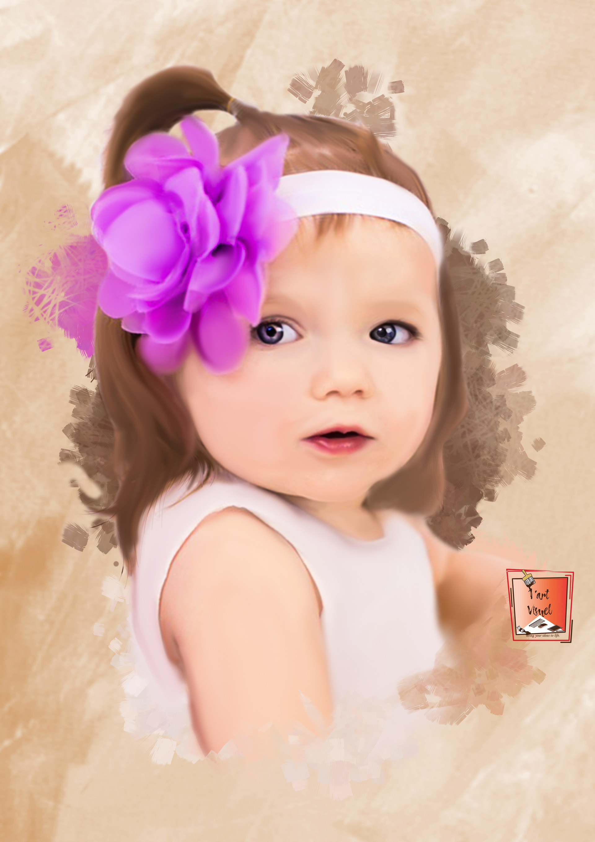 Artstation Digital Painting Baby Girl Shree Bhattacharya